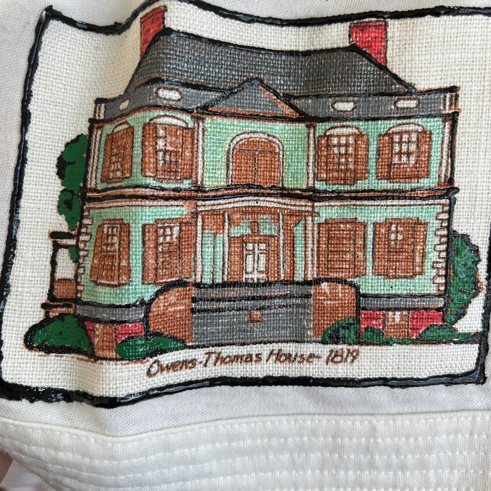 Vintage Savannah Georgia Historic Homes Handmade Circle Skirt Novelty 1990s
