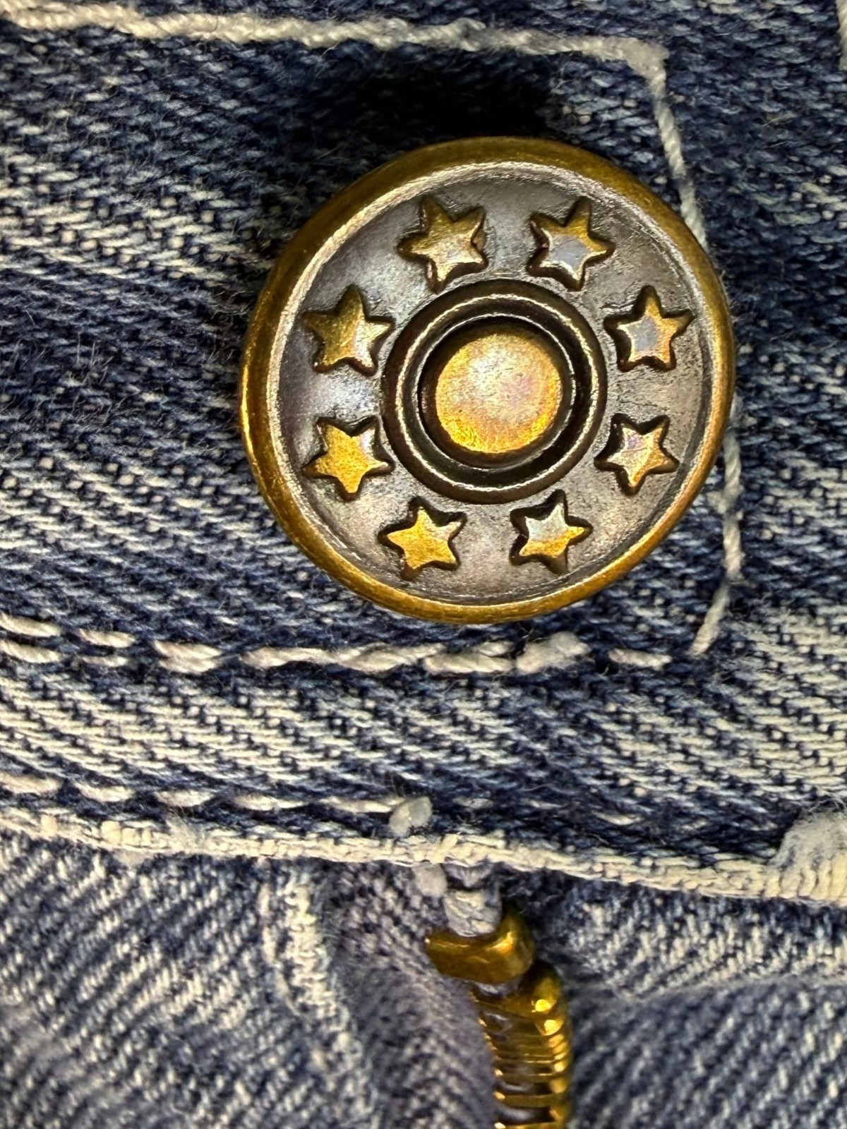 Vintage 1970s Blue Jeans, High Rise, Straight Leg, Best Made Togs Size 0, 25″x33