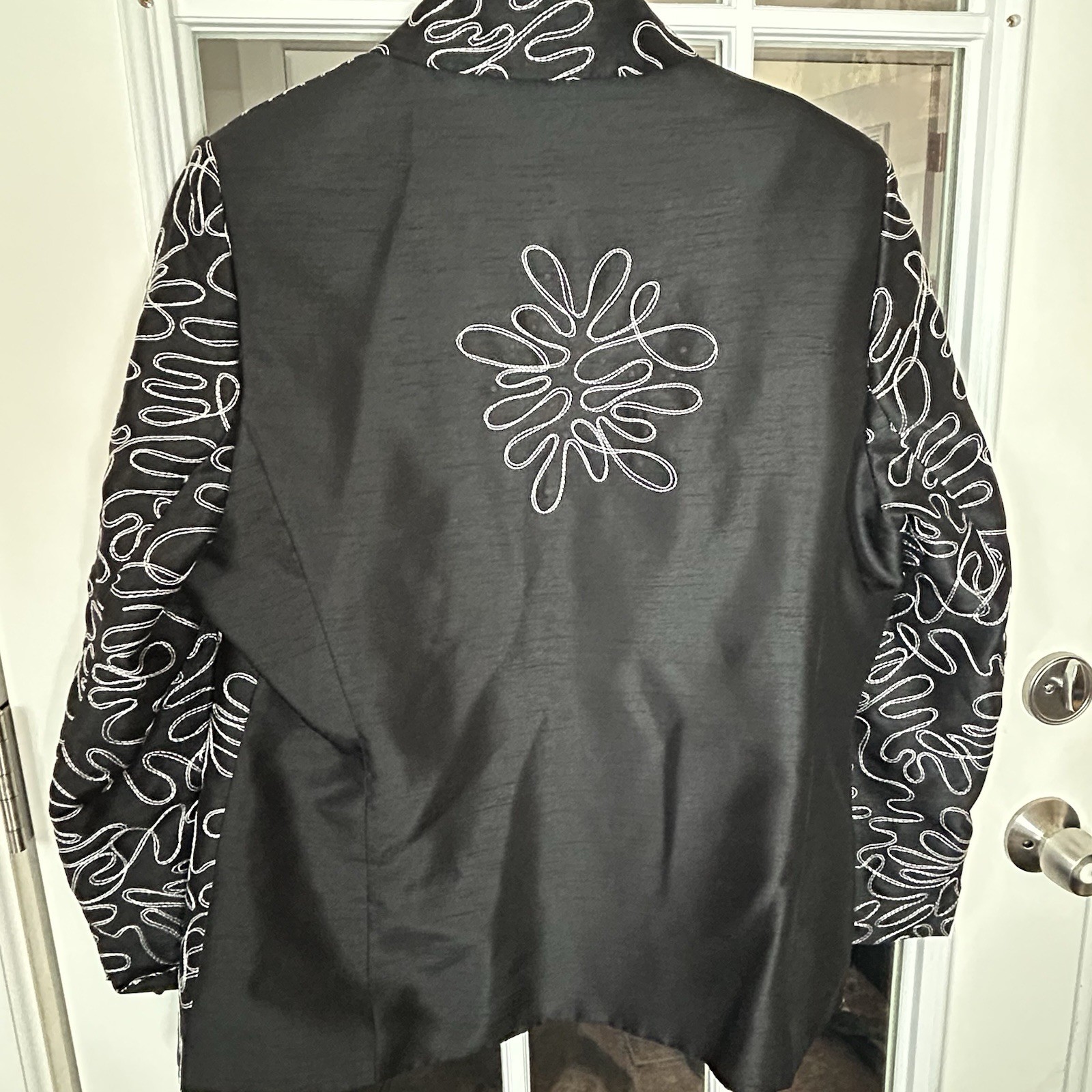 Vintage European Abstract Stitch Design Jacket Embroidered Frankennwalder