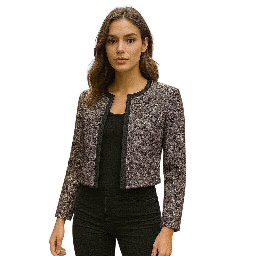 Vintage Donna Ricco NY Jacket Black & Gray Outfit Size 14