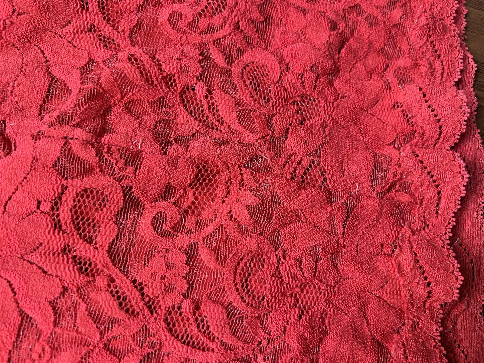 Vintage Victorias Secret Slip Dress Large Red Lace Sheer Babydoll Floral Mini
