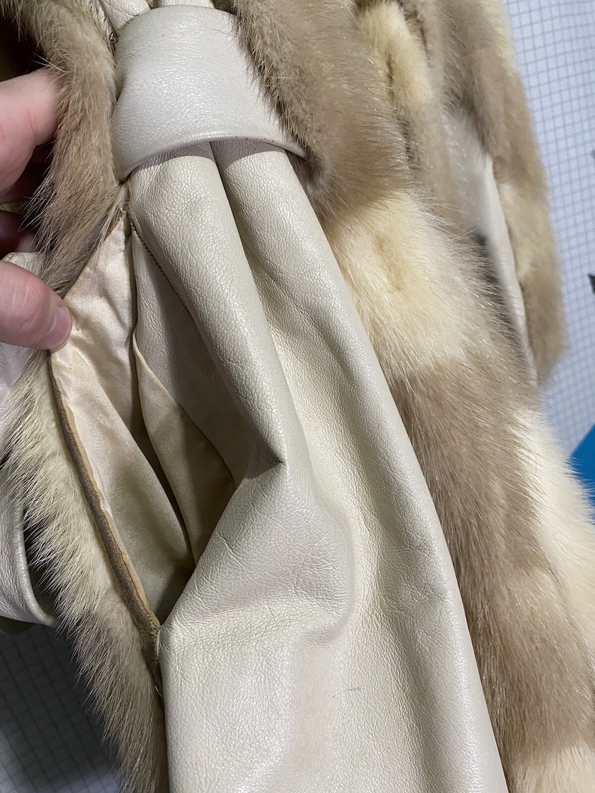 Vintage 70s Fur Patchwork Leather Jacket Coat Fox Mink Mosaic Hippie Mobwife 60s