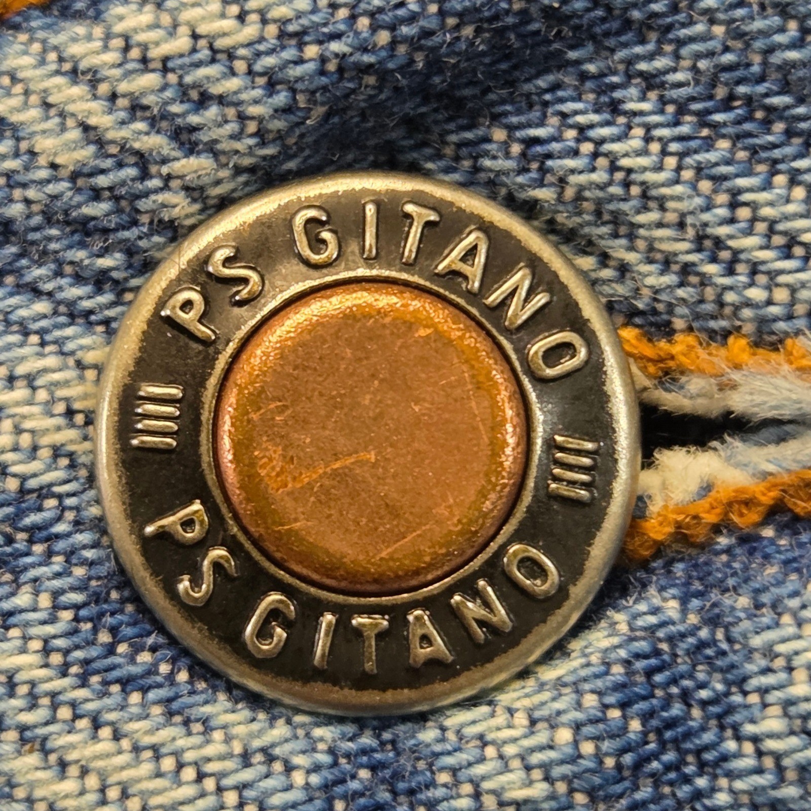 Vintage PS Gitano Jeans High Waist Tapered Leg Denim Blue Womens 34×27