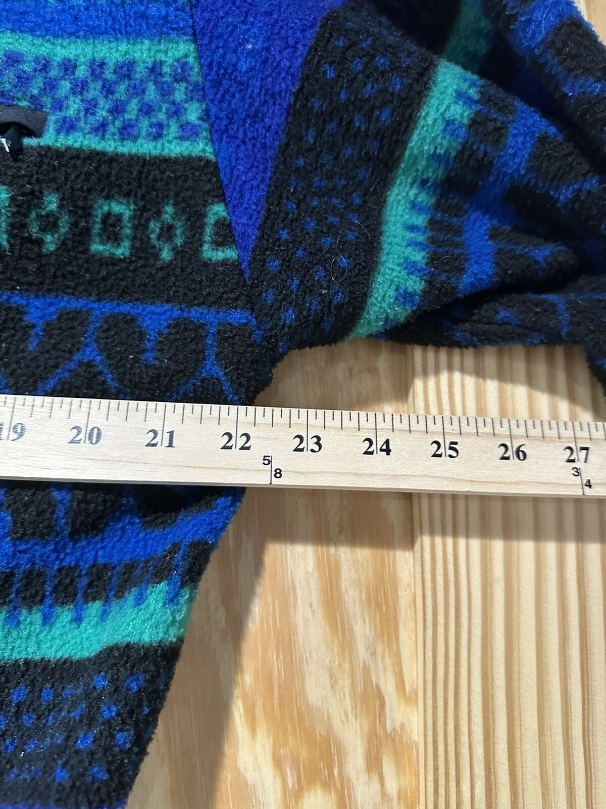 Vintage Sunbuster Geometric Fleece Pullover Size M USA Made 1980’s 1/4 Snap
