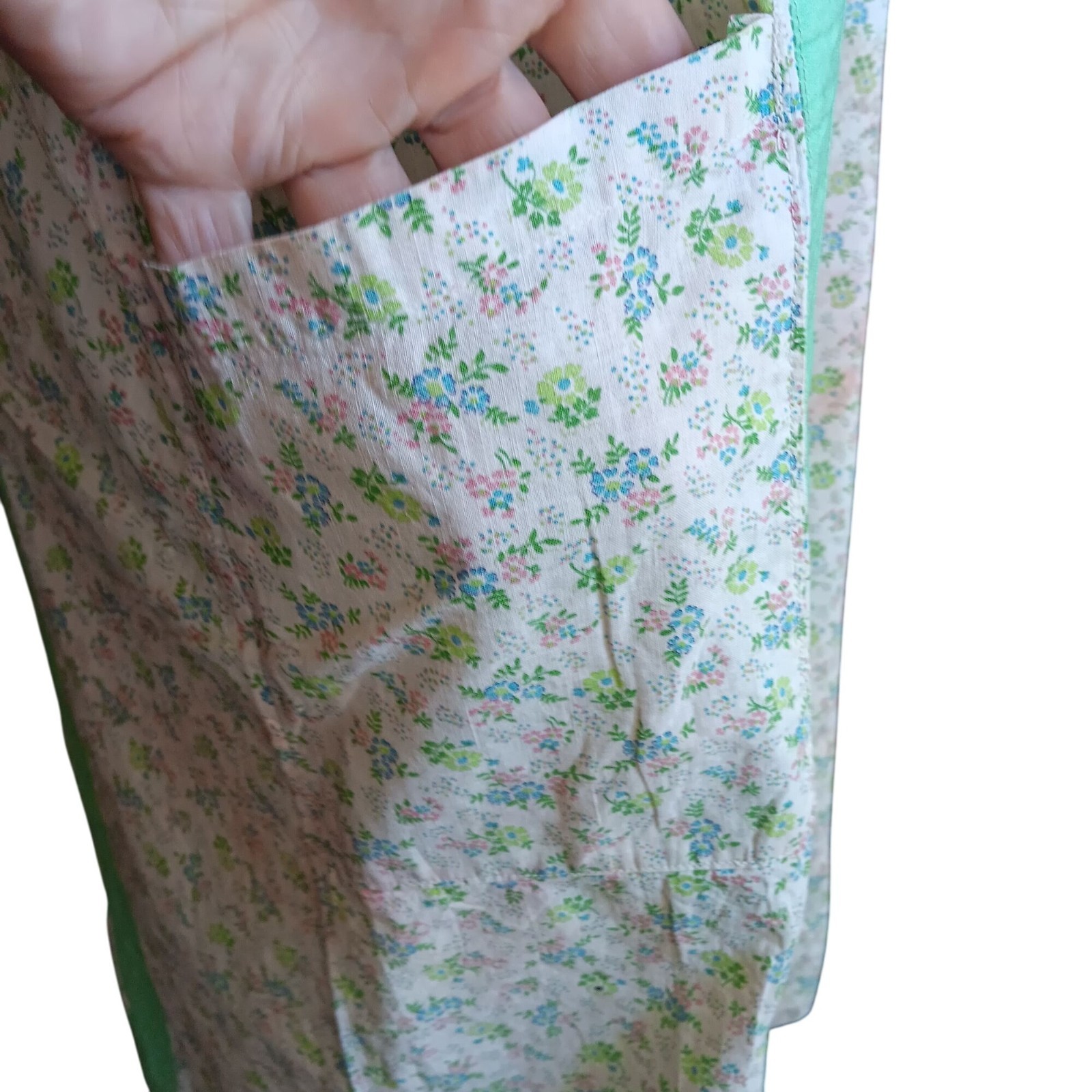 True Vintage Dress 30’s Depression House Floral Print Cotton Handmade Chore Wife