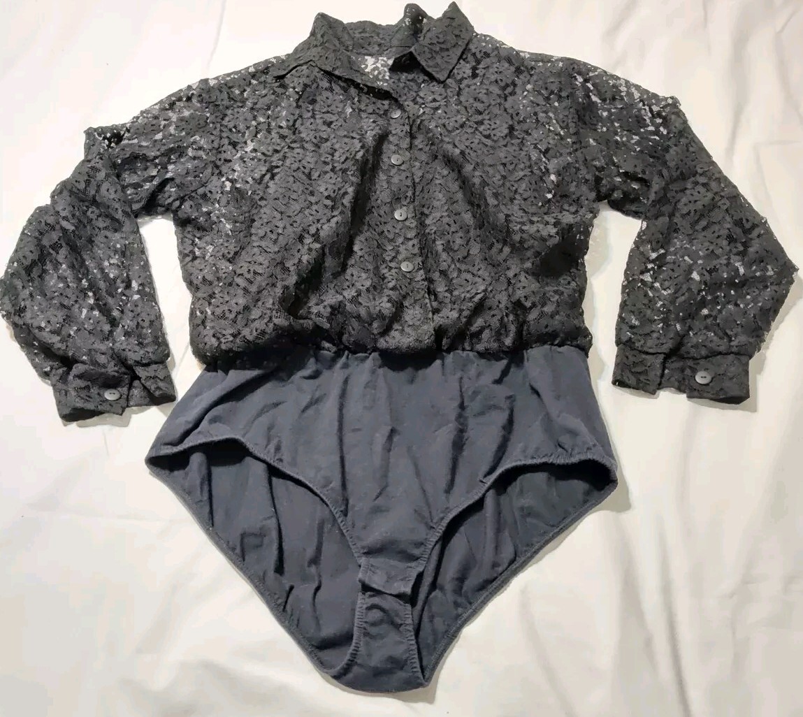 Vintage Fredrick’s Of Hollywood Bodysuit Top Size 28 (About 14-16)