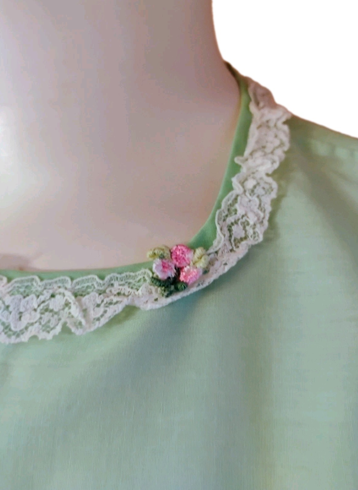 VTG 60’s „Katz” Mint Green Long PJ Set
