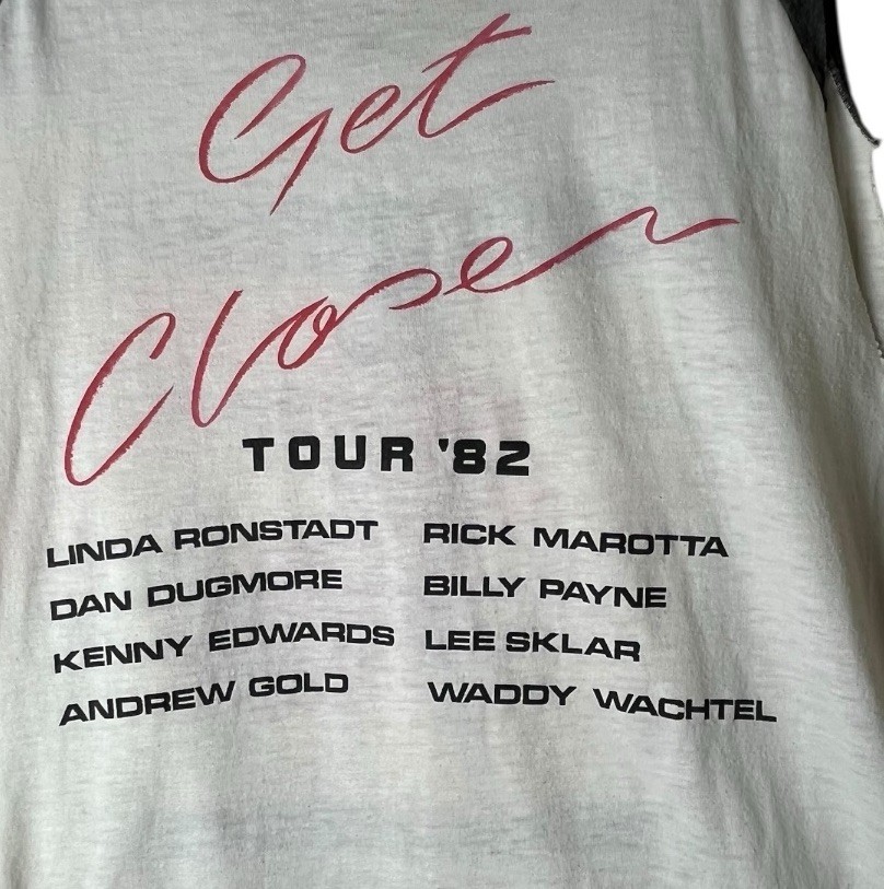 Vintage 82’Linda Ronstadt Concert Raglan Cut T-Shirt Paper Thin Retro Music RARE