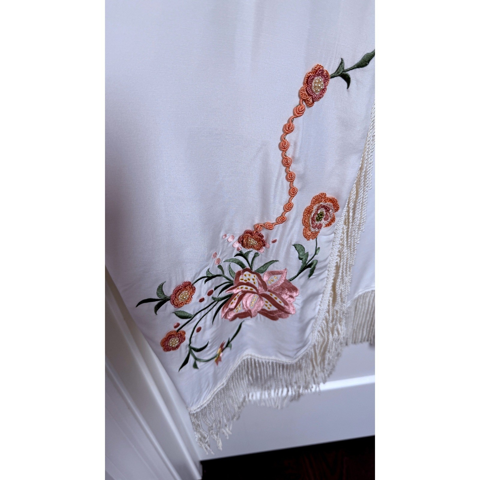 NEW Lacy Afternoon Shell Kepler Vintage Fringe Kimono Duster Robe Boho