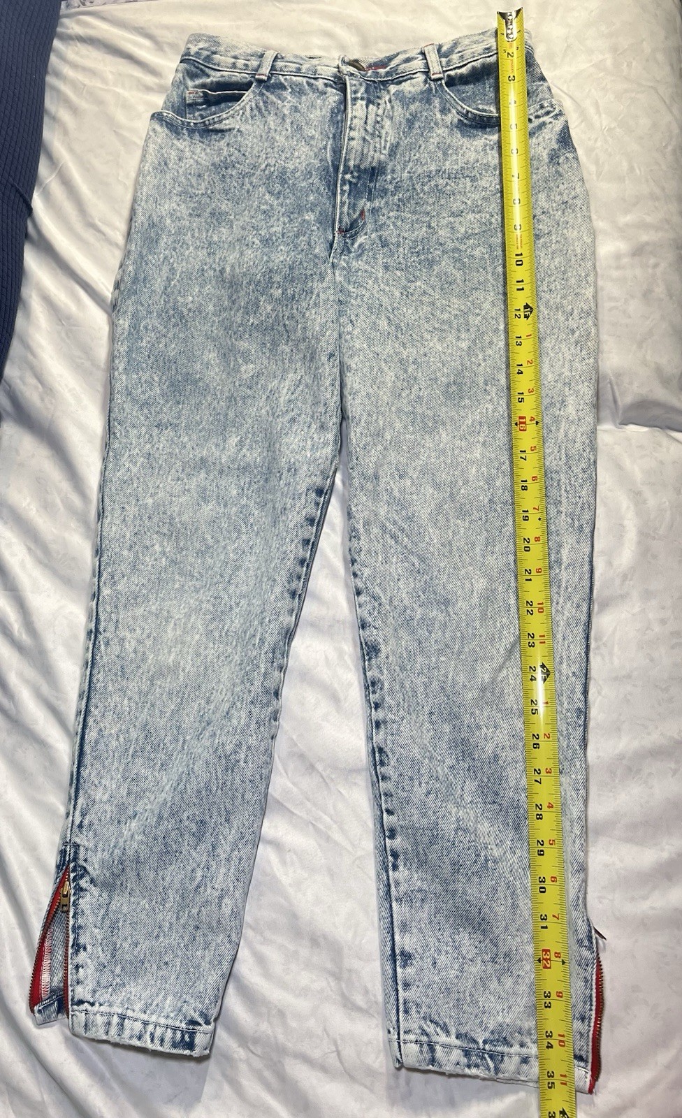 Vintage80s Made in the Shade Acid Wash Jeans High Waisted Ankle Zip Mom Denim S9