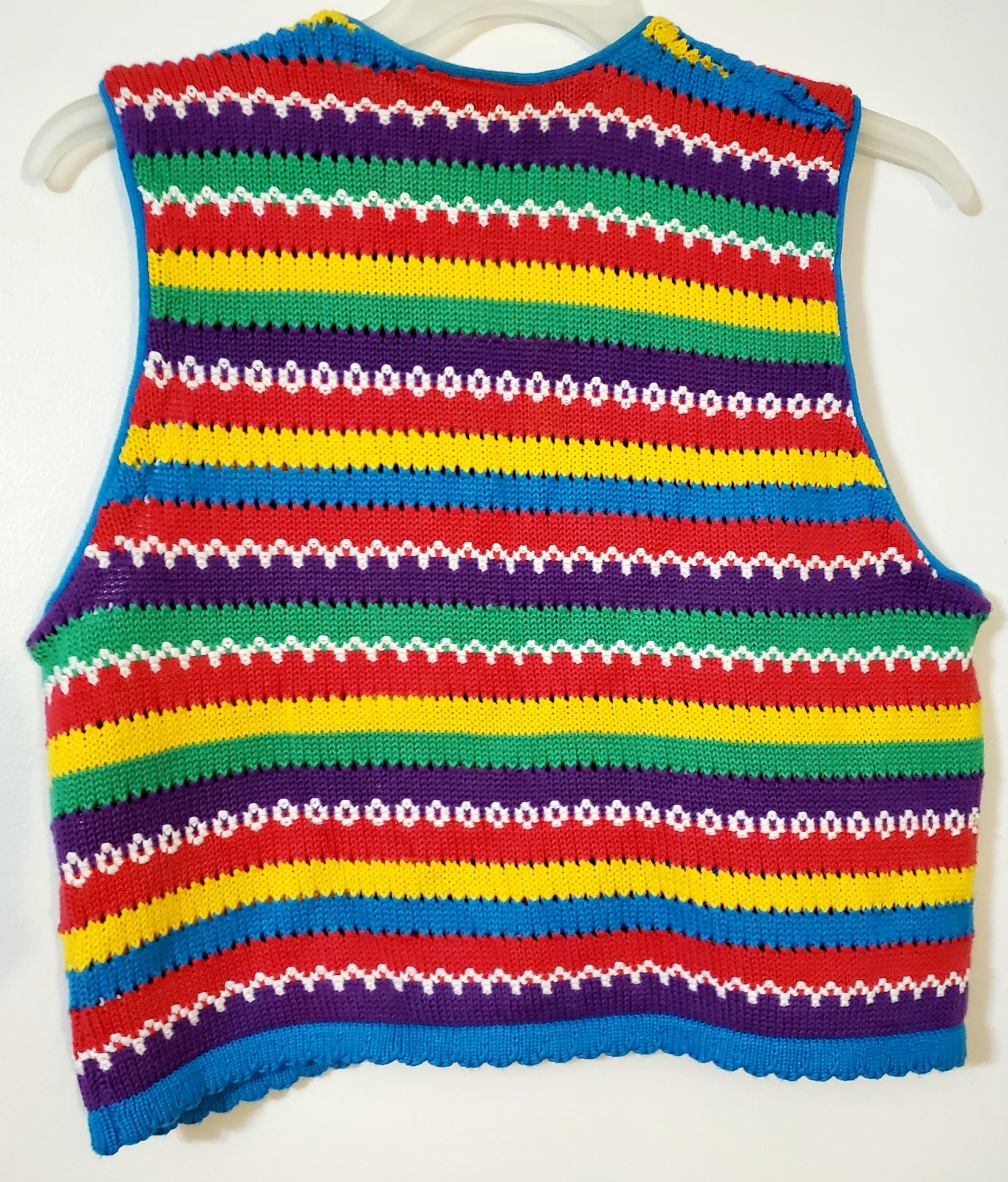 Liz Sport Vintage Colorful Striped Sweater Cardigan Petite M (C68)
