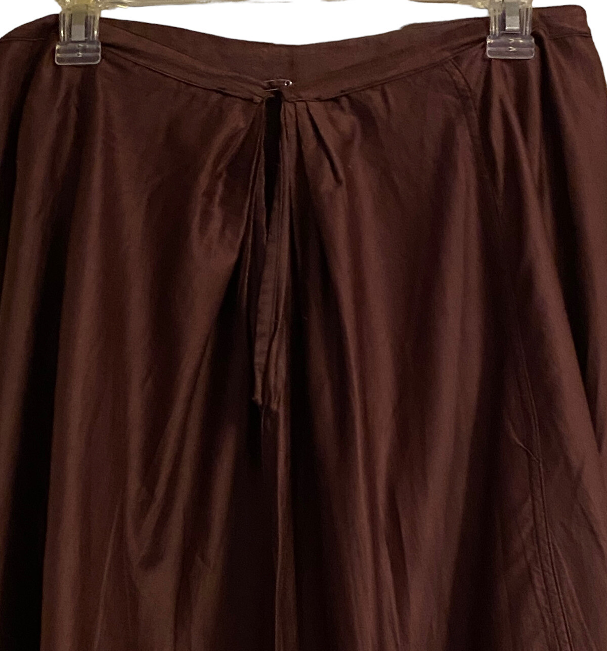 Antique Victorian Edwardian Petticoat Skirt Slip Brown Vintage 1890s-1900s