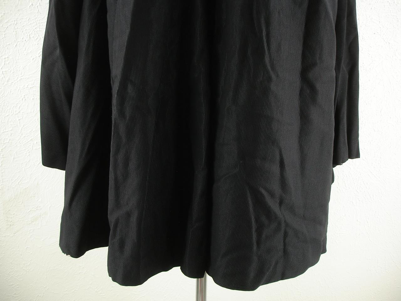 Women’s XL 1X 2X Vtg 1940’s Black Reversible Opera Cape Jacket Coat Silk Taffeta