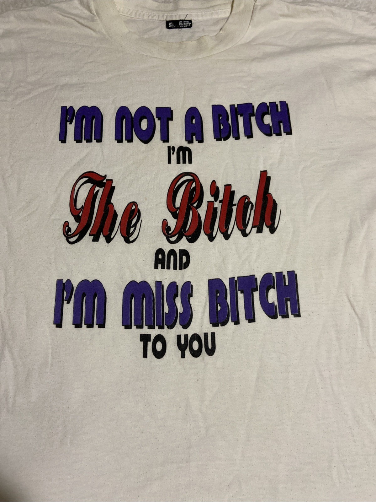 LOT OF 2 VINTAGE 70s & 80s T shirts Women’s Ts With Attitude! As Is Condition