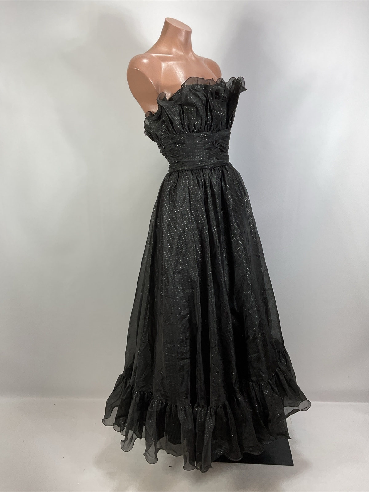 Mike Benet Vintage 80s Glitter Seashell princess tulle Pageant Prom Party Dress