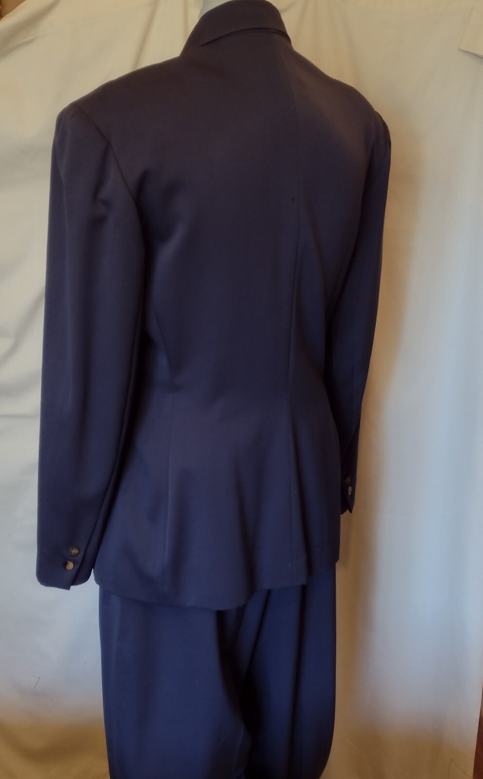 1980’s Ronaldus Shamask 2pc Pant Suit Deep Blue/Grey sz 14