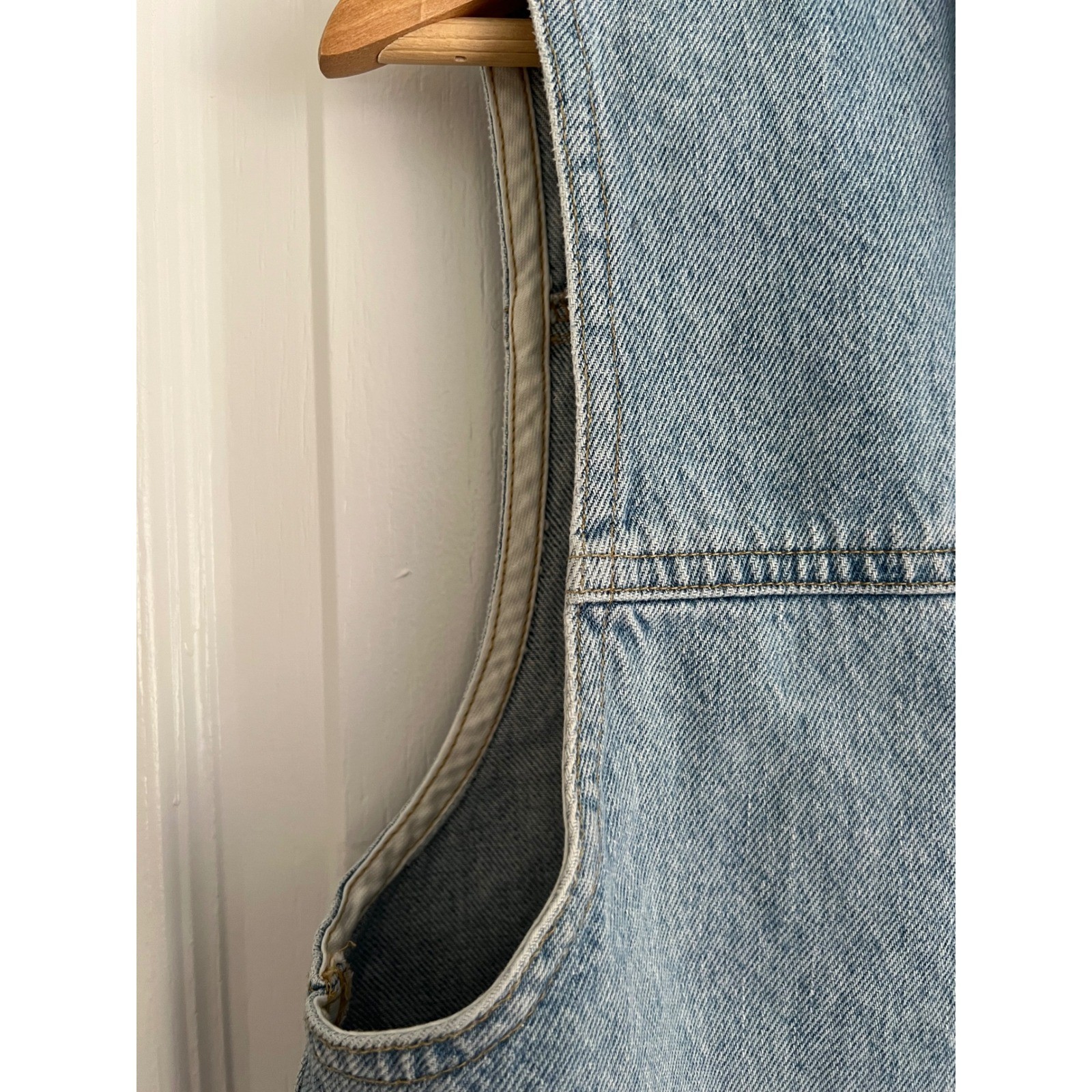 Agolde 100% Organic Cotton Womens Denim Vest Y2K Indie Sleaze Western Size M