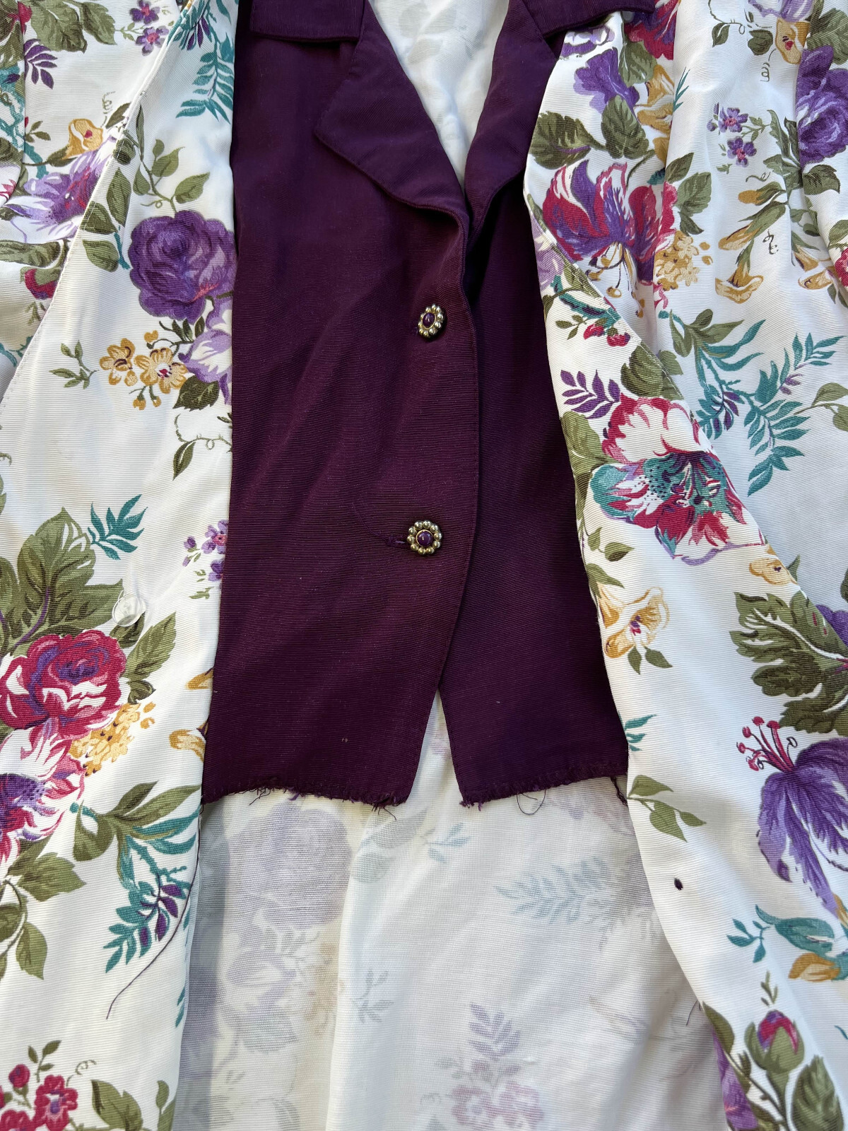 Vintage 80s Willy’s Influence Womens Floral Blouse Shoulder Pads Size 10 USA