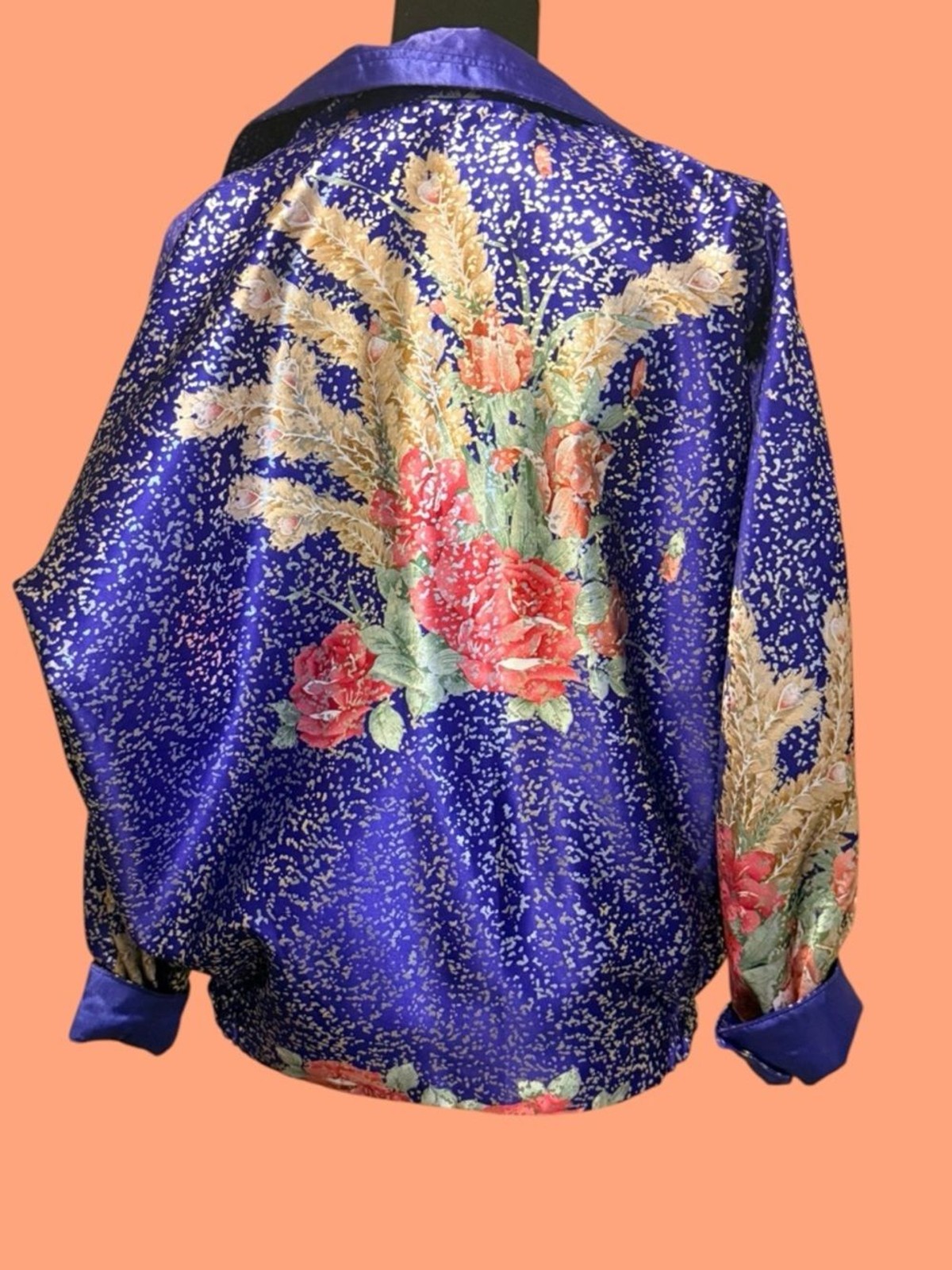 Vintage Nicole By J Farah Imports Satin Bomber Jacket