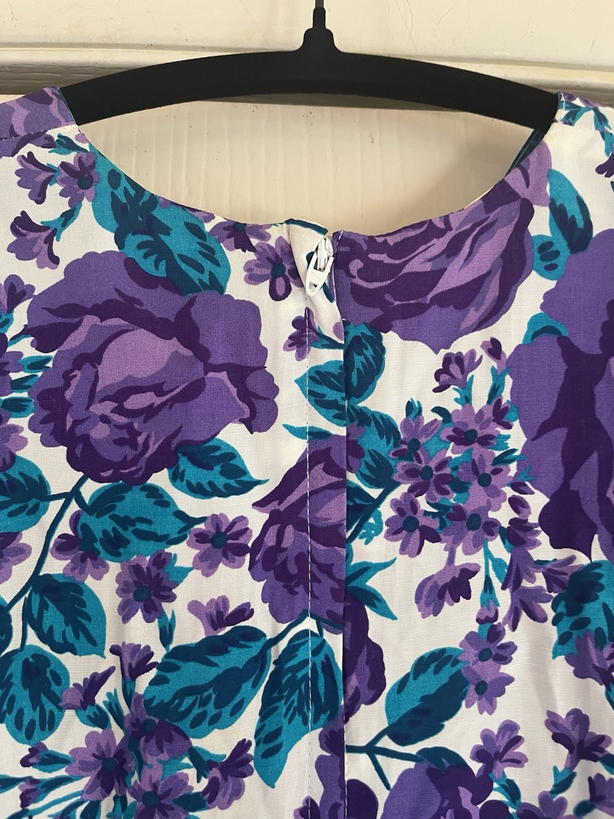 VTG 80s Spring Garden Party Ruched Skirt Bloomcore Avant Garde Midi Dress S