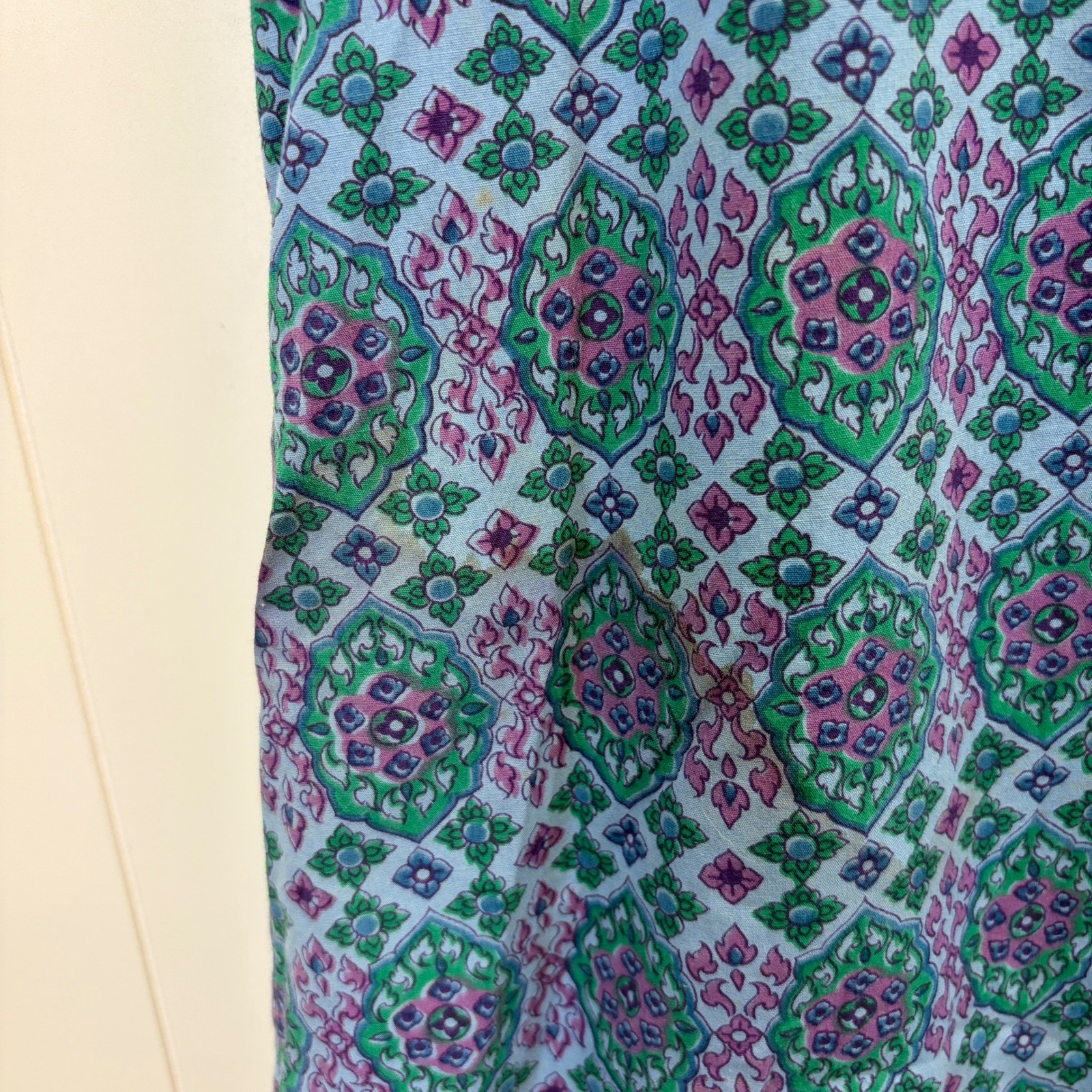 Vintage 60s 70s Cottage Shift House Dress Women Size 12 Boho Hippie Psychedelic