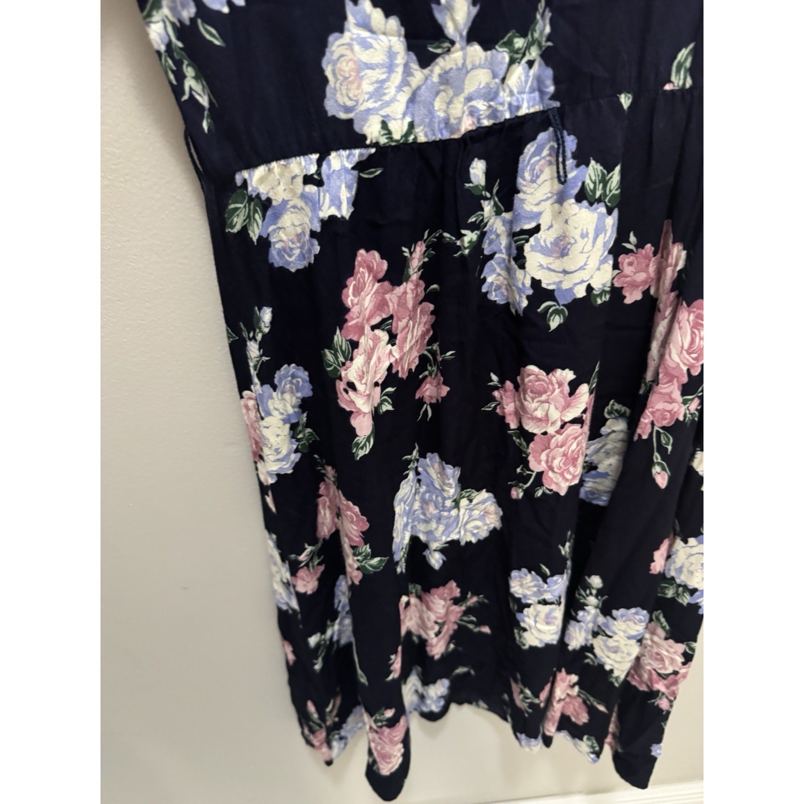 Vintage tabby of california Midi Navy Floral Size 8 Made In USA