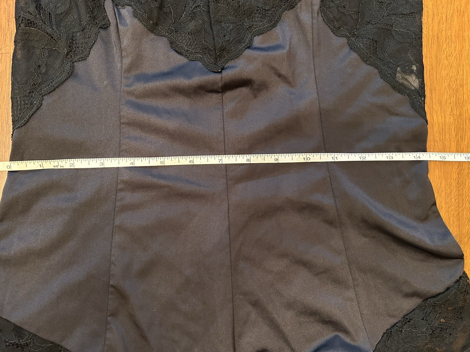 VTG Wonder Maid Lord & Taylor Teddy Bodysuit Lingerie Sz 32 Nylon Lace Black