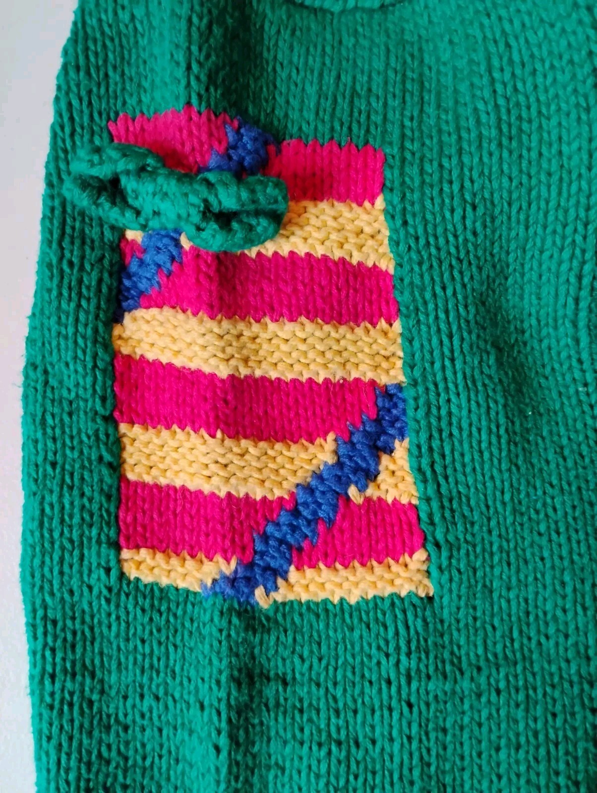 Vintage Robert Scott LTD Green Gift Presents Sweater Size Large