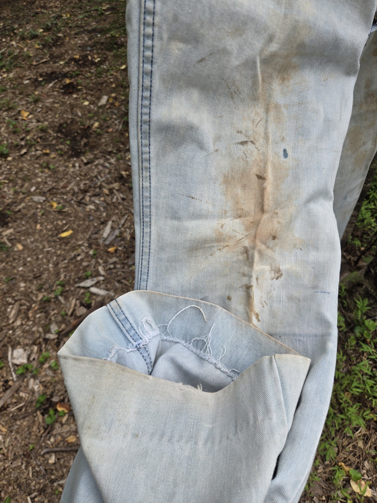 Vintage 1970s Faded Glory Bell Bottom Jeans Women’s Distressed Wildcat Denim