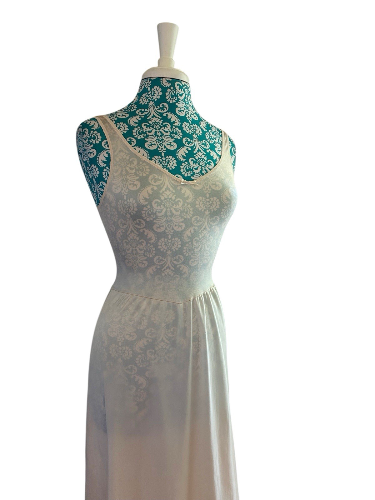 Vintage Warners Beige Nude Full Slip Dress 34 Elegant Ballerina Style Lingerie