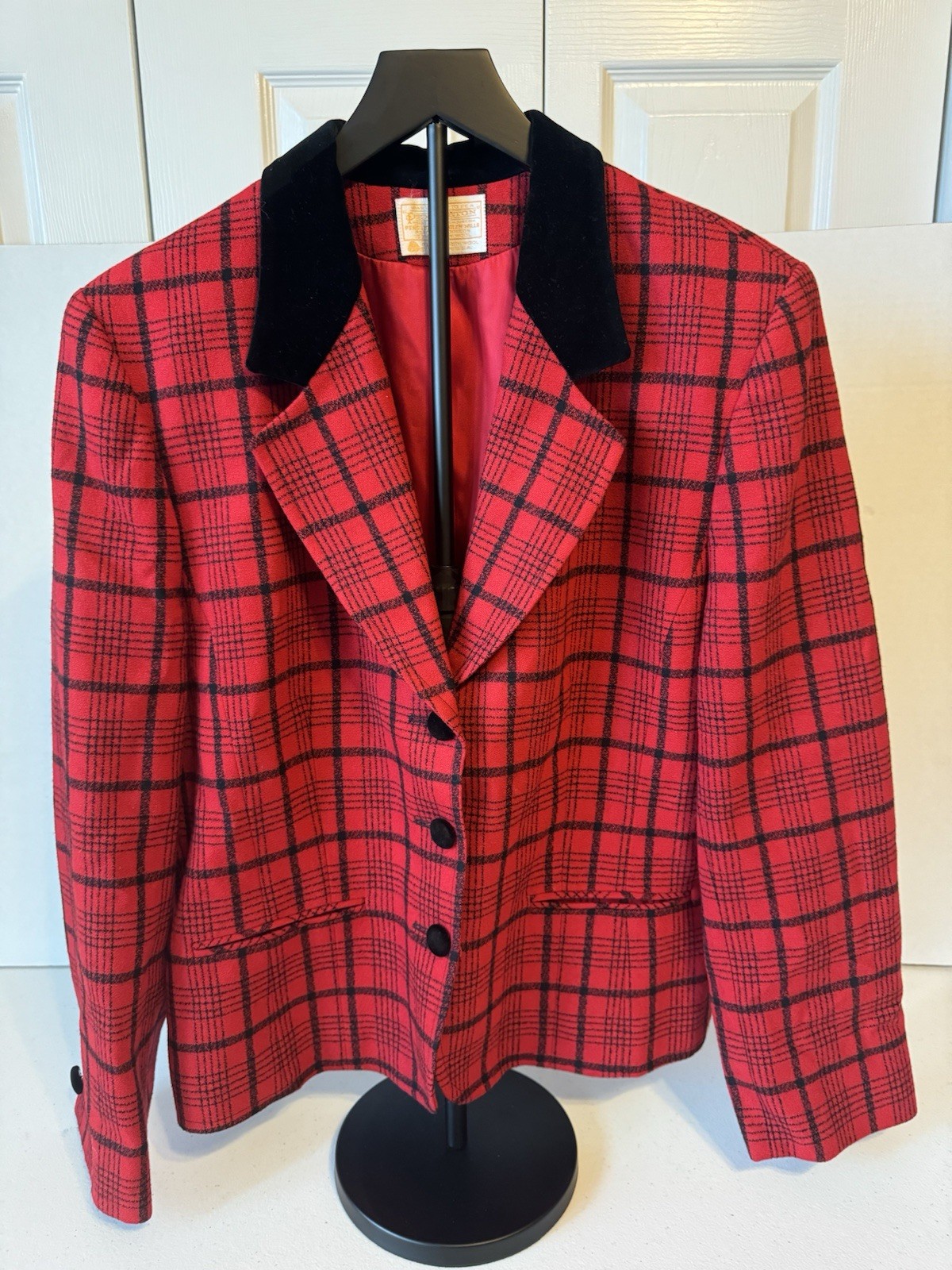 Vintage 80s Womens Pendleton Plaid Jacket EUC Classic Old Money Piece