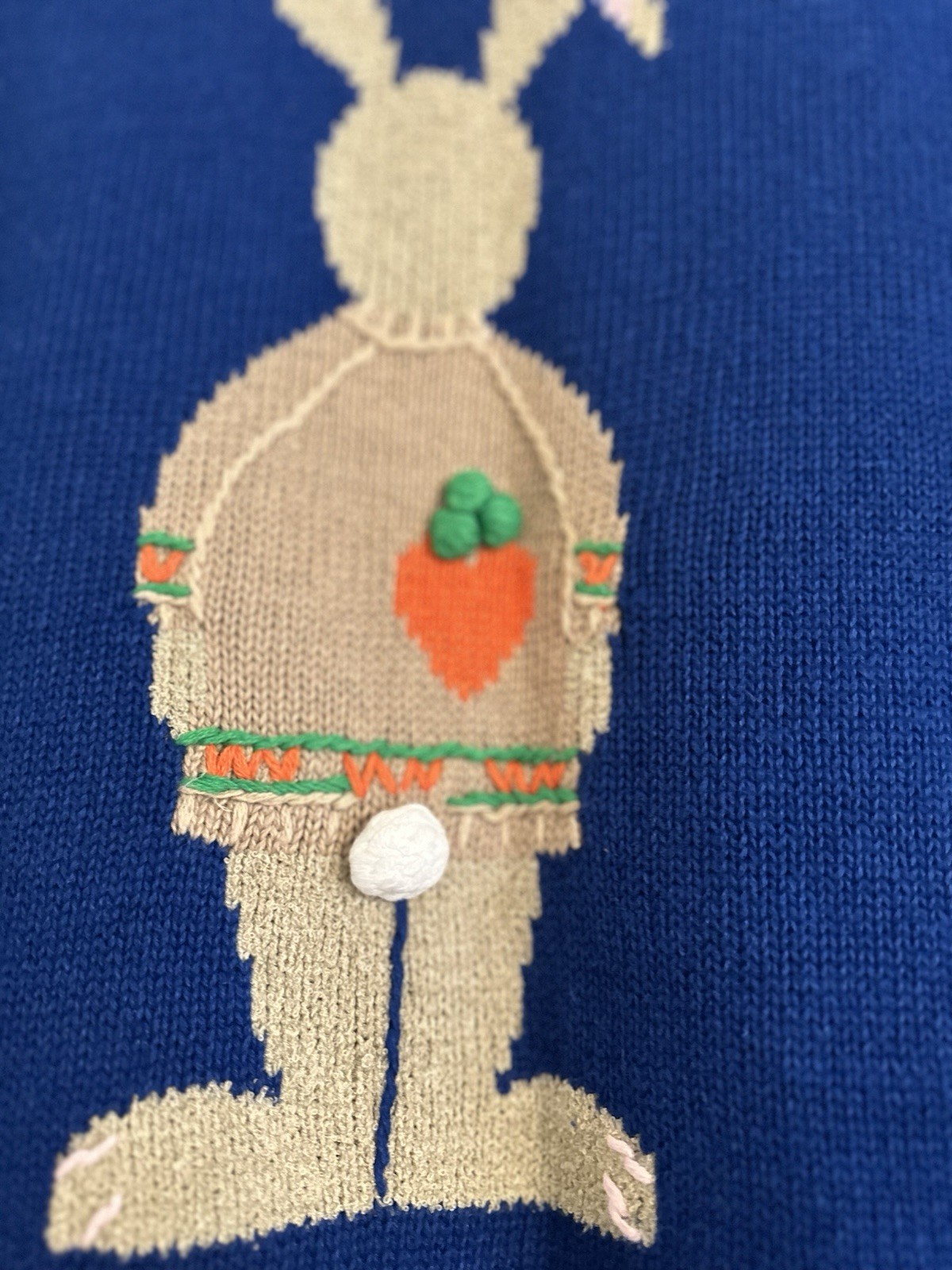 Vintage Sweater NWT Bunny Rabbit Large Grandmacore Grannycore Quaker Factory