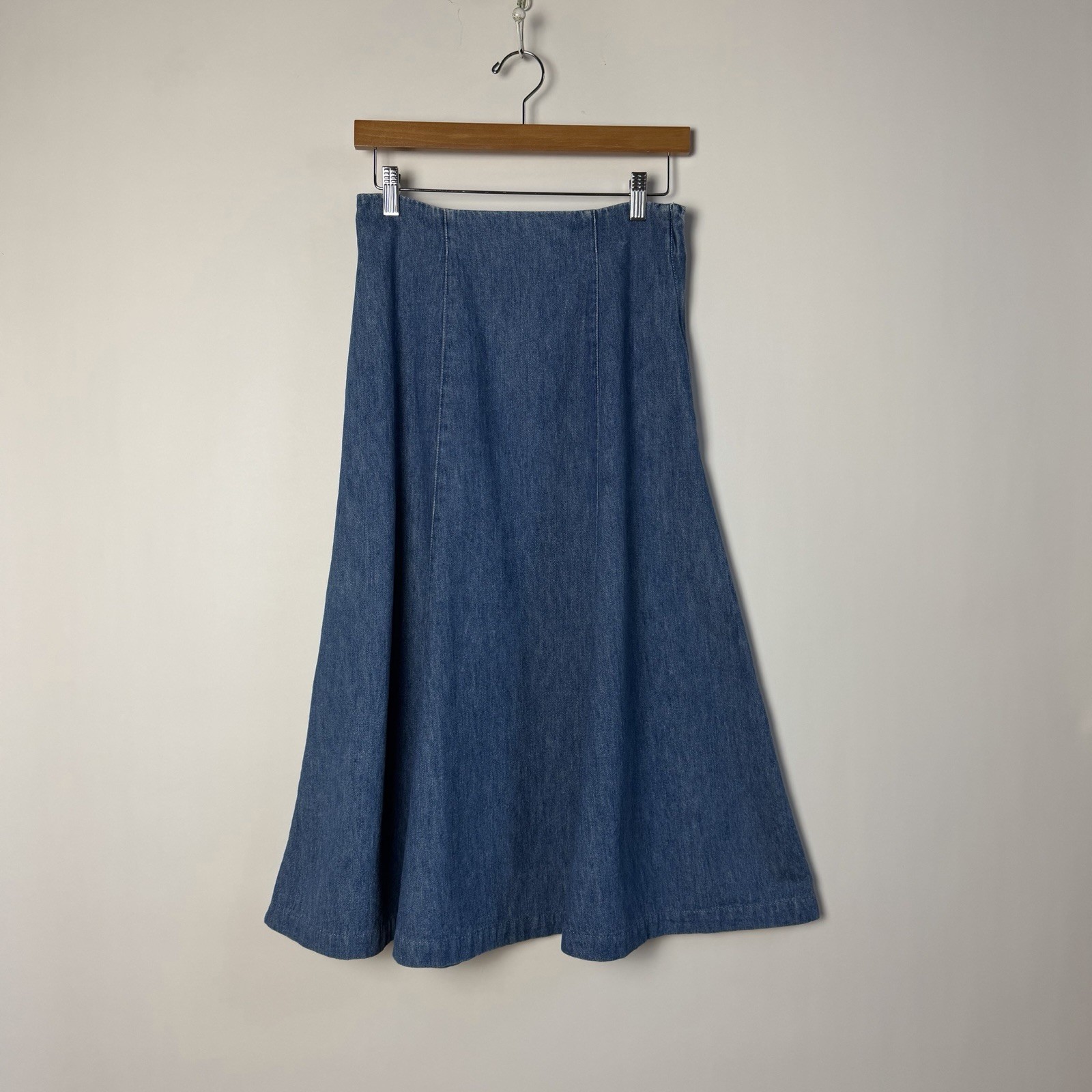 Vintage Ralph Lauren Country Side Zip Denim Skirt S