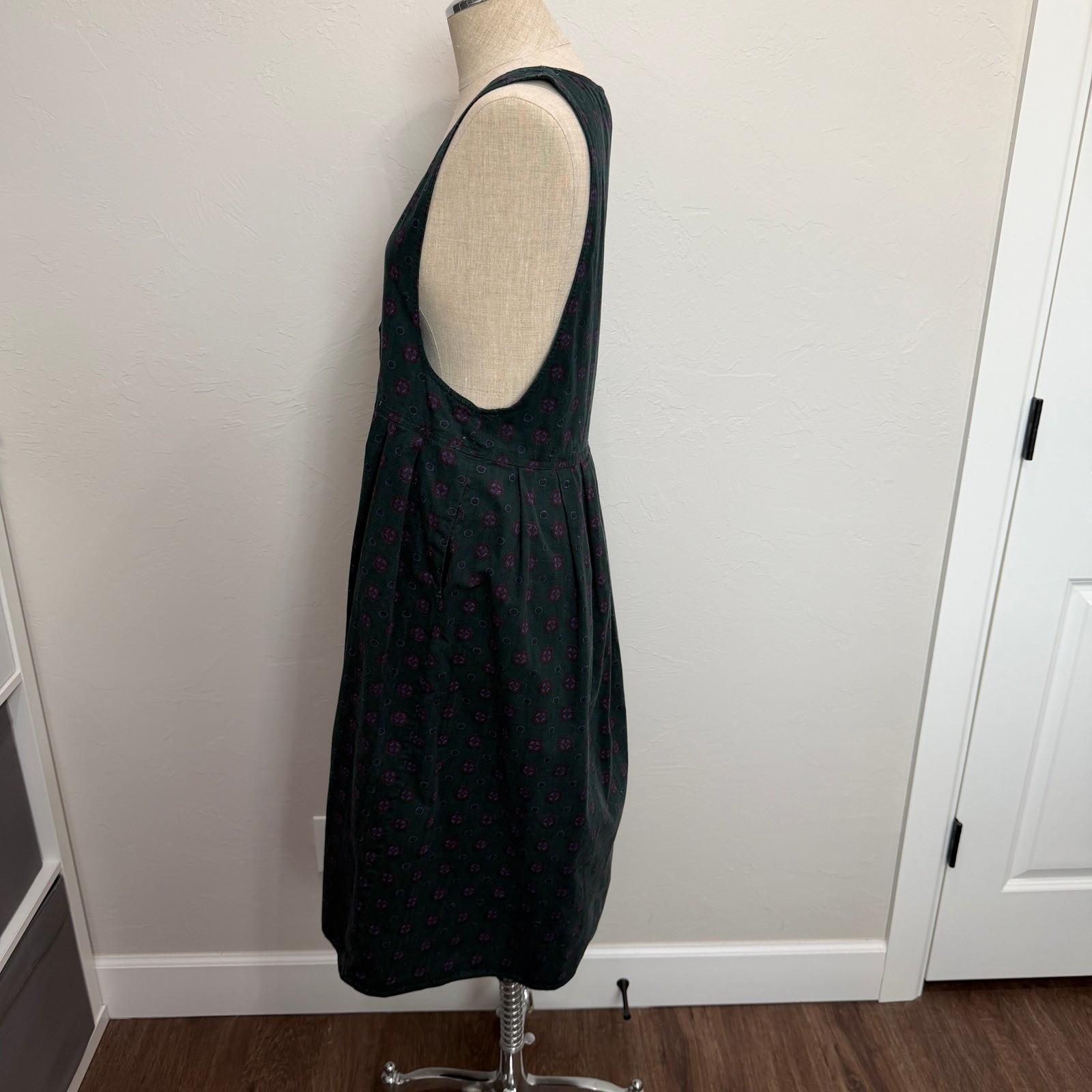 VTG 90s J.G. Hook 10 Pinafore Jumper Overall Dress Dark Academia Midi Nerd Twee
