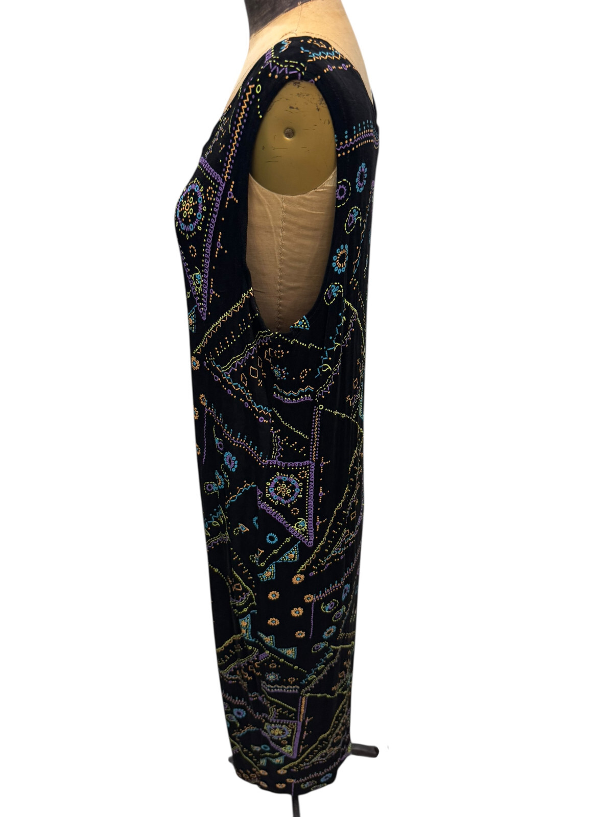 Vikki Vi California Multi Colored Ethnic Pattern Classic Tank Dress Size 1X