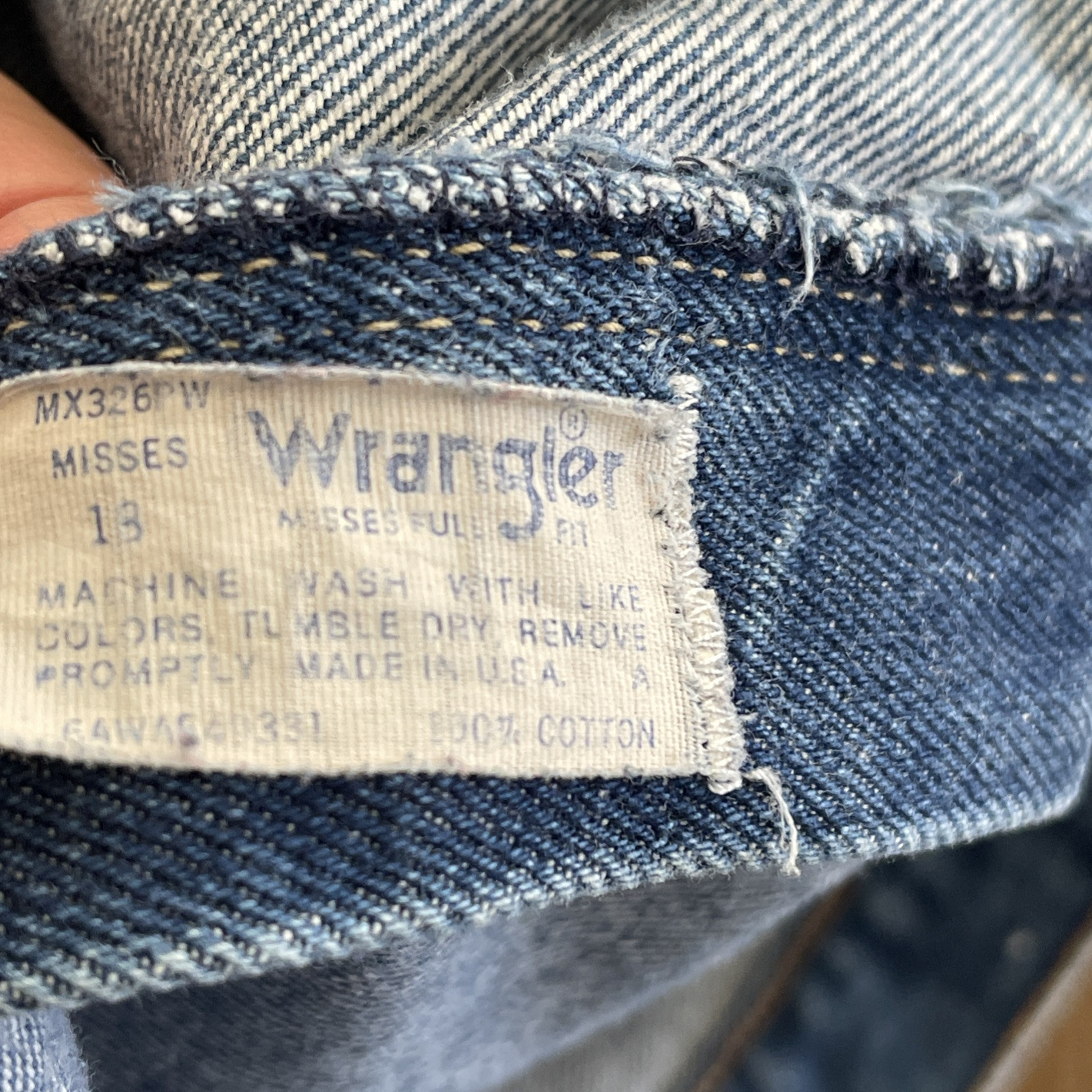 Wrangler Blue Jeans MX326PW Made in USA Misses Size 13 (W32 L30)