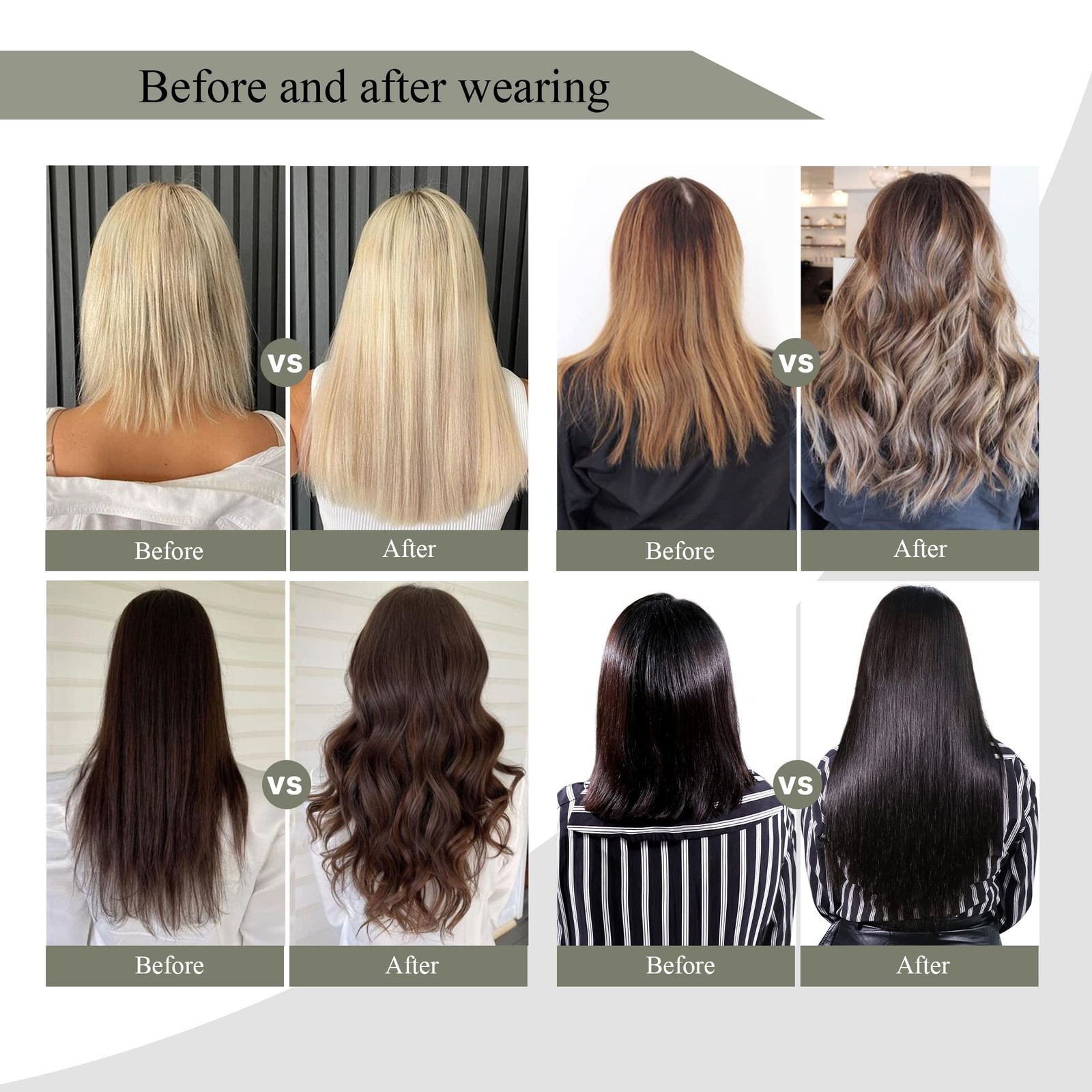 JESSBO Tape In Human Hair Extensions Straight Dark Brown 100% Real
