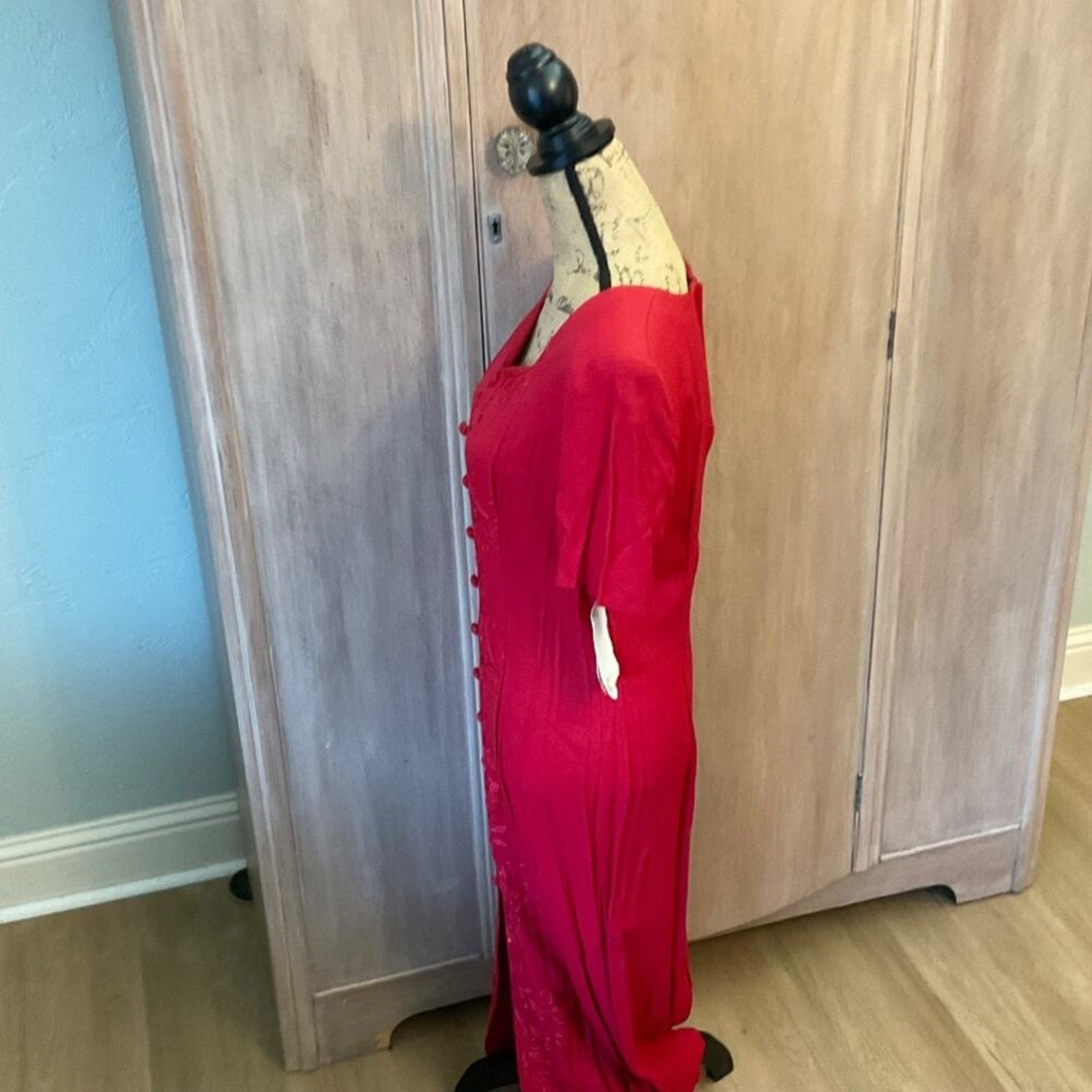 NWT Deadstock Vintage Casual Corner 90’s Red Midi Dress Pretty Woman sz 10