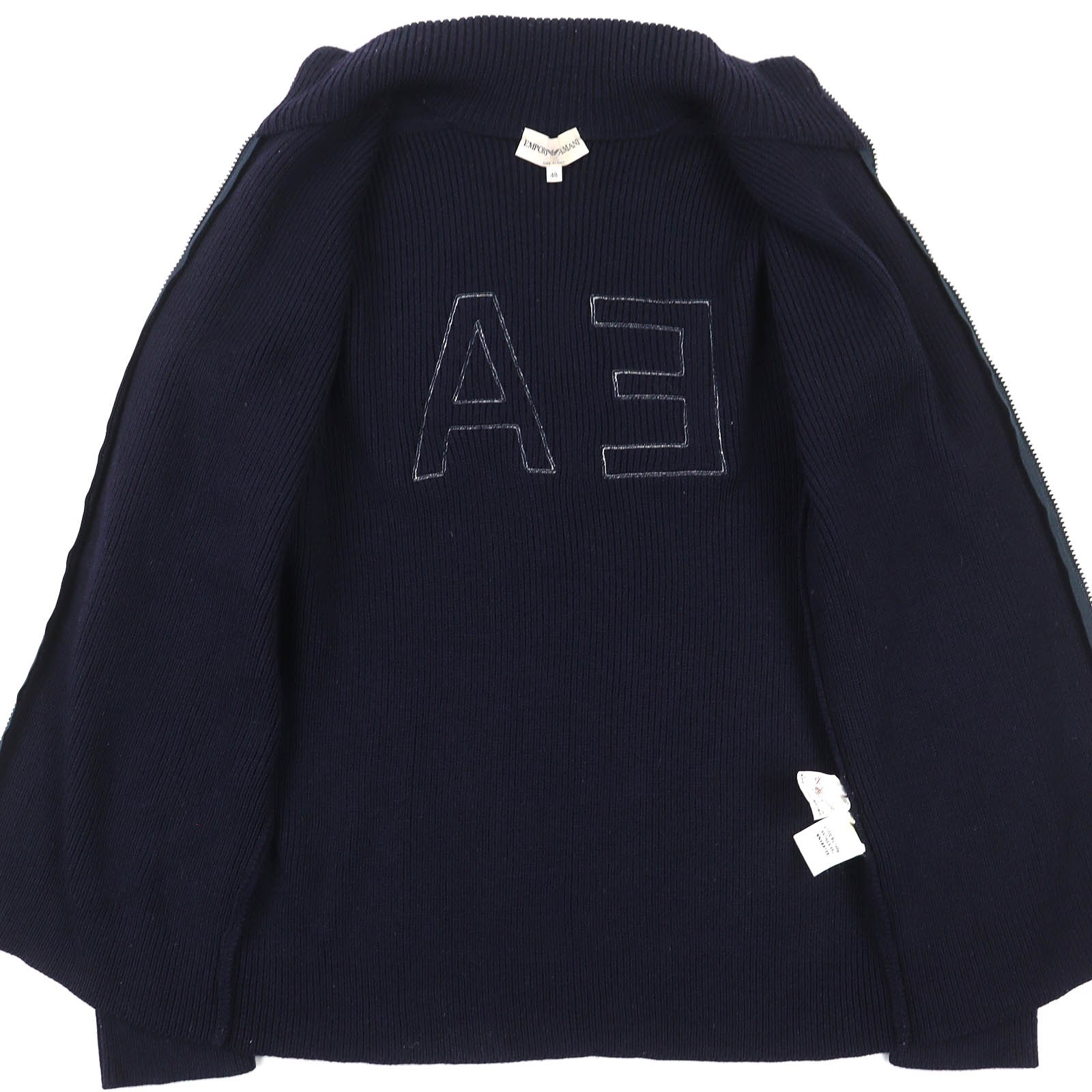 Armani Emporio Armani Wool Knit High-neck Zip-up Knit – DUTY FREE