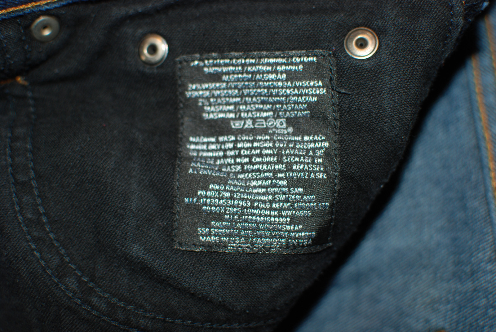Vintage Polo Ralph Lauren 888 Womens Denim Jeans Metal Size 31 (33 x 33 1/2) GUC