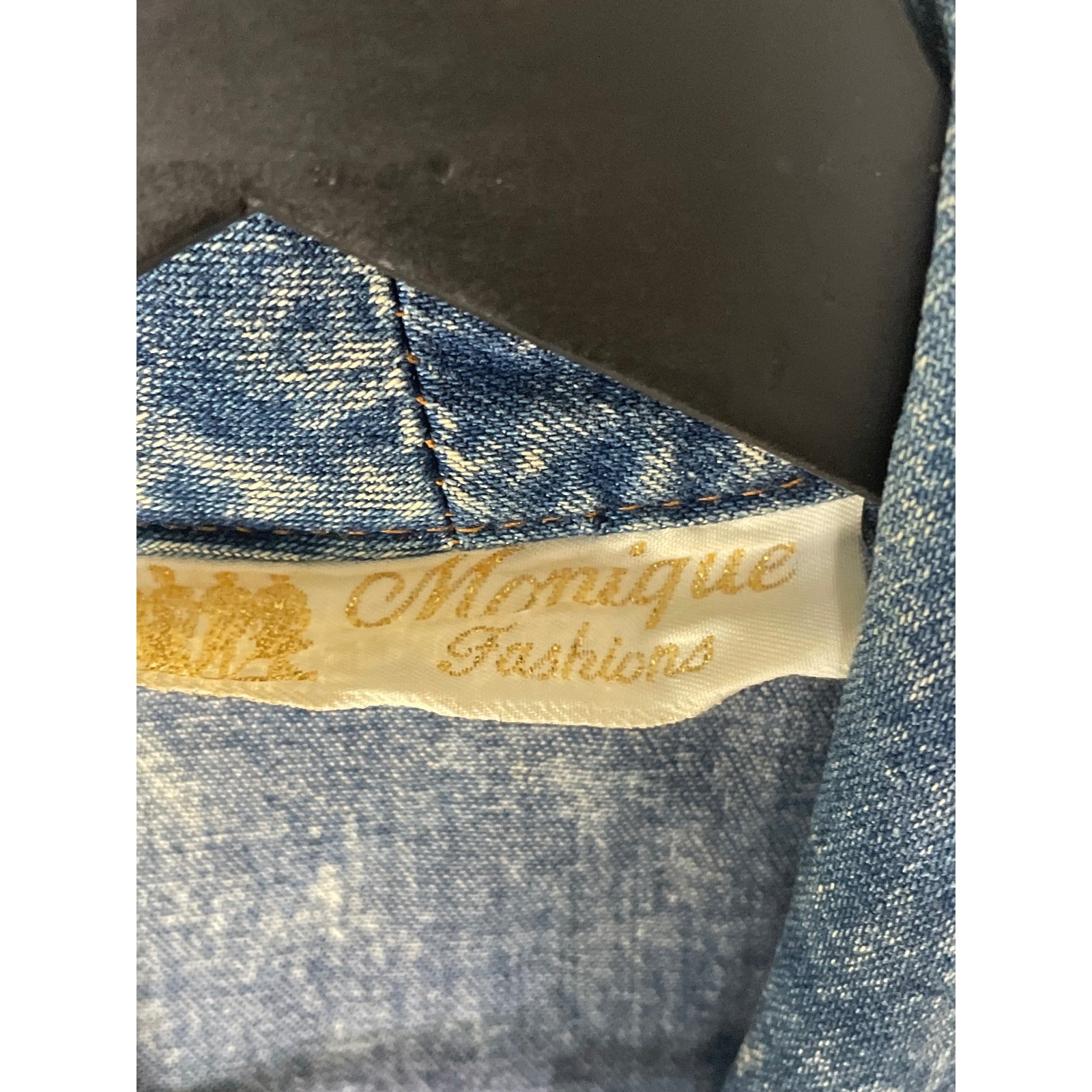Vintage Acid Wash Denim Jacket Womens Small Military Embroidered 80s Crop