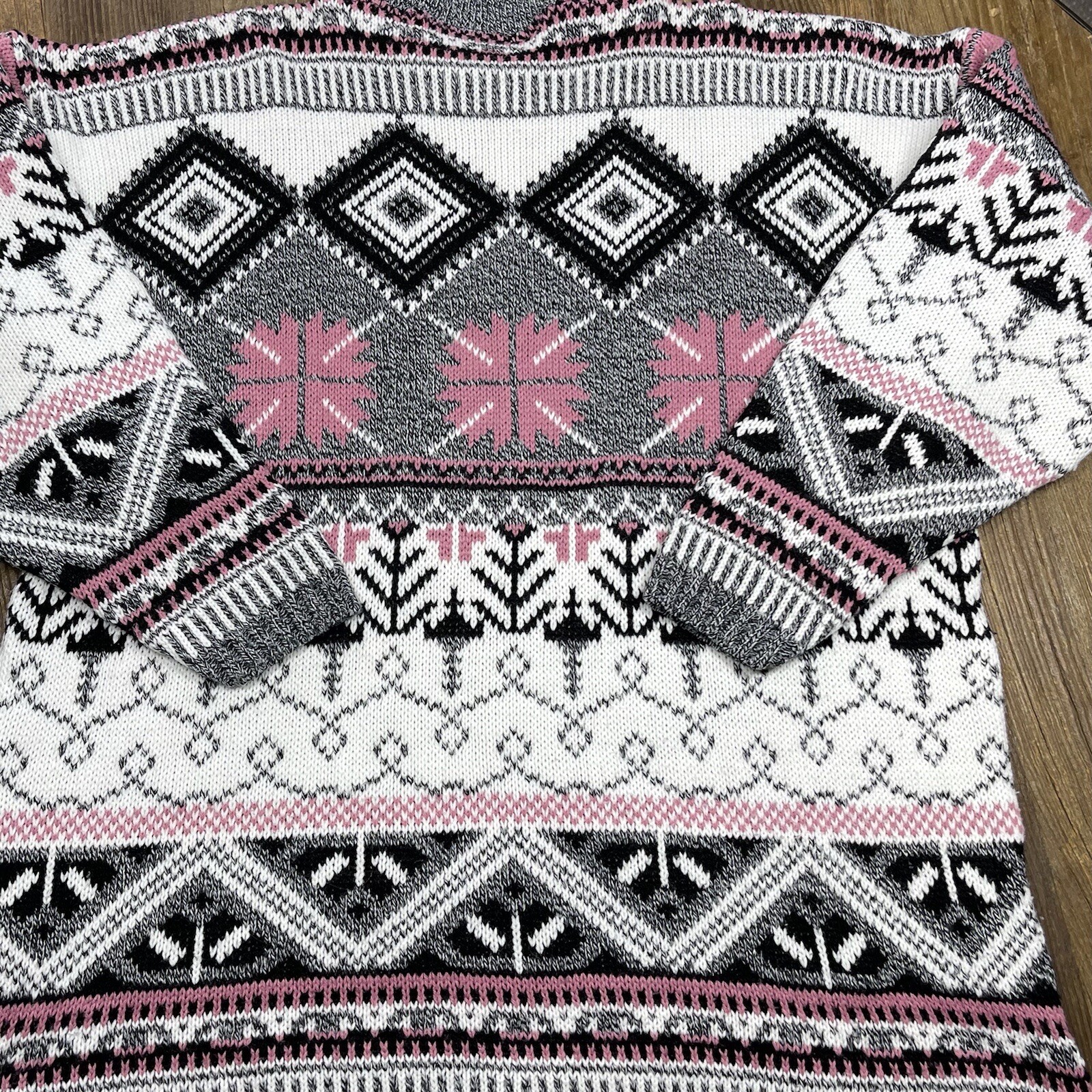Vintage 80s Sweater Fair Isle by Cut 4 U Size One Size Fits All