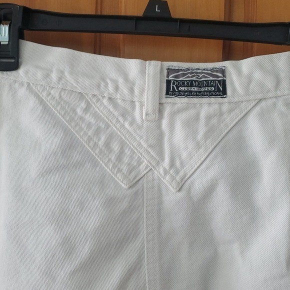 Rockies Vintage Double Yoke Double Button White Jeans Size 13/14 Inseam 36