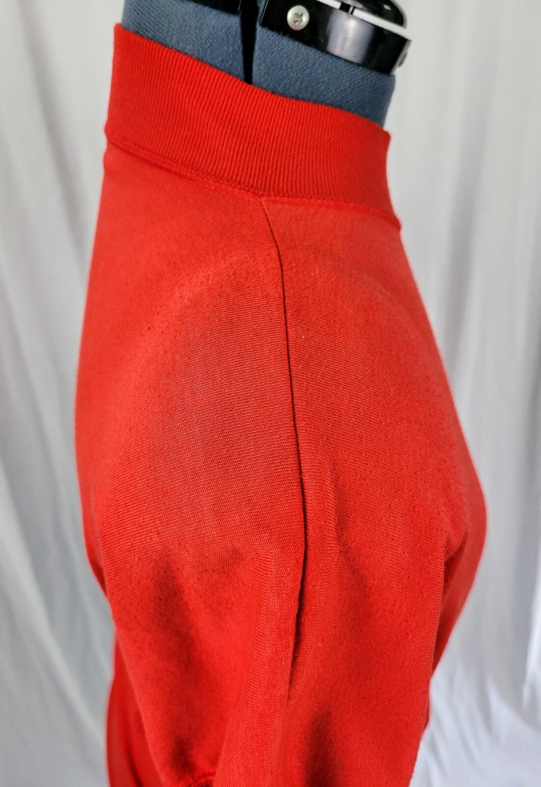 Vintage Red Knit Drop Sleeved Mock Turtleneck Top Size Medium
