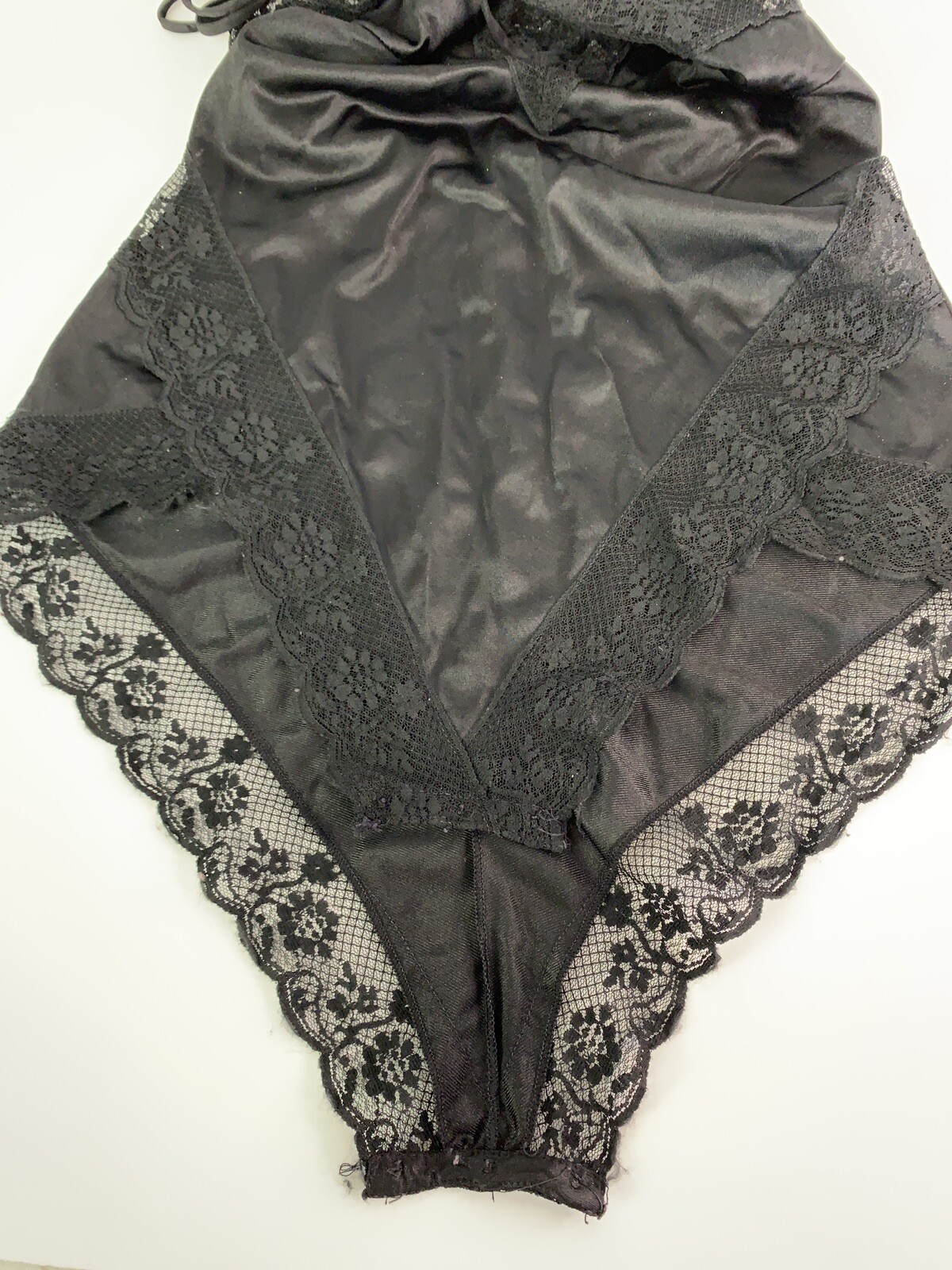 Vintage Lingerie Romper One Piece Women Size XS to Small Teddy Bodysuit Lace