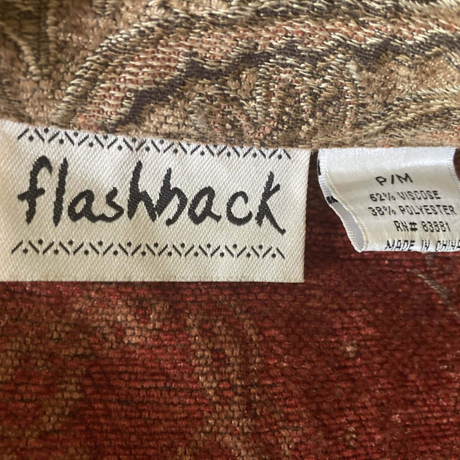 womens Flashback tapestry fabric jacket size PM