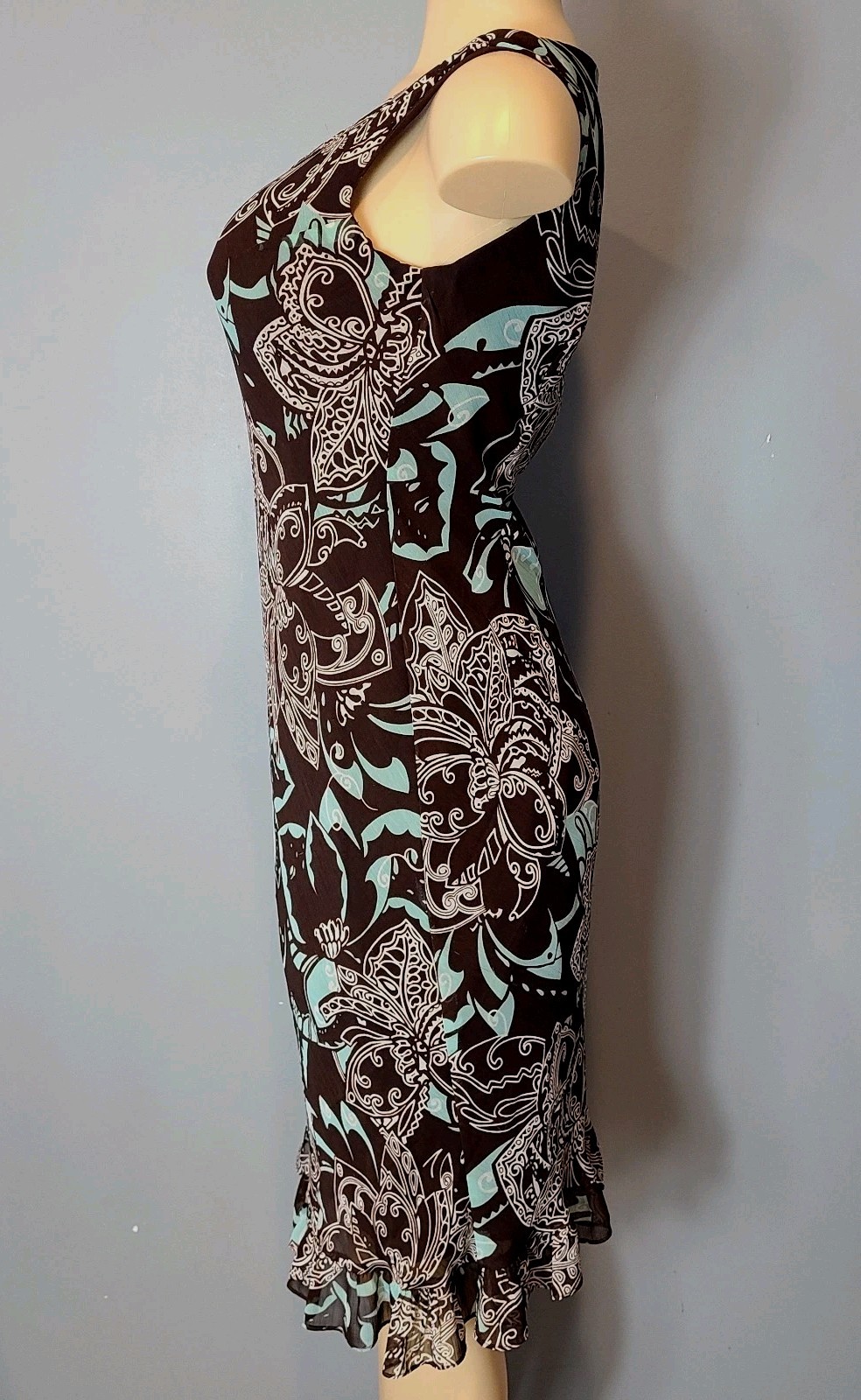 Vtg Expressions Y2K Retro Floral Dress Womens Sz Medium 90s Fairy Grunge Resort