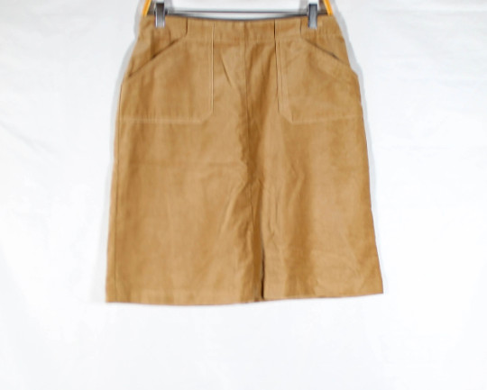 Vintage 90s JG Hook Tan Velveteen Utility Skirt Academia Size 10P Cottagecore