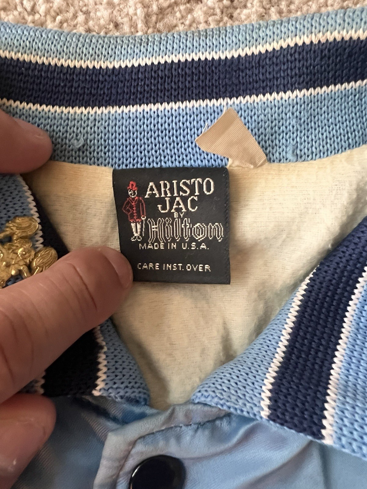 Aristo Jac USA 80’s Jacket Mary Queen Of Heaven MQH Cheer Pins Removable, Large