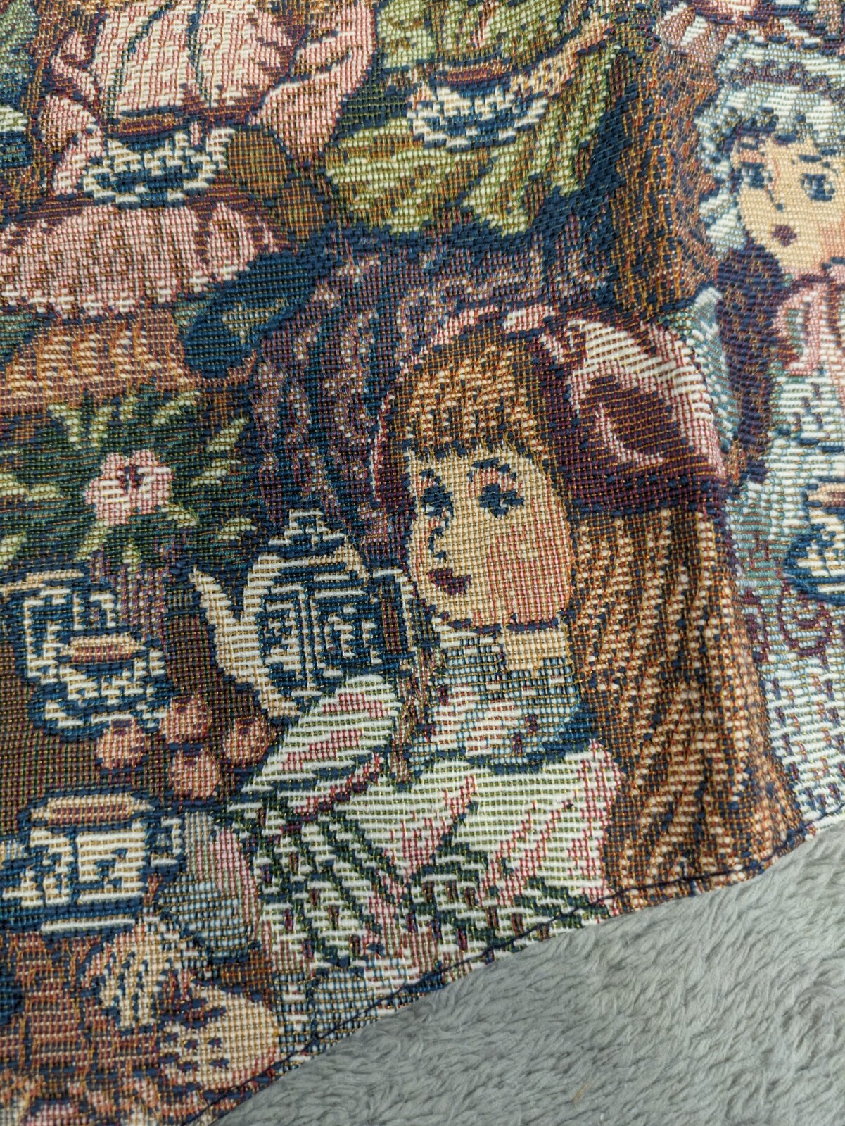 Vintage Nadia Embroidered CHILDREN Tapestry Women’s LG Grandmacore Vest NEW V2